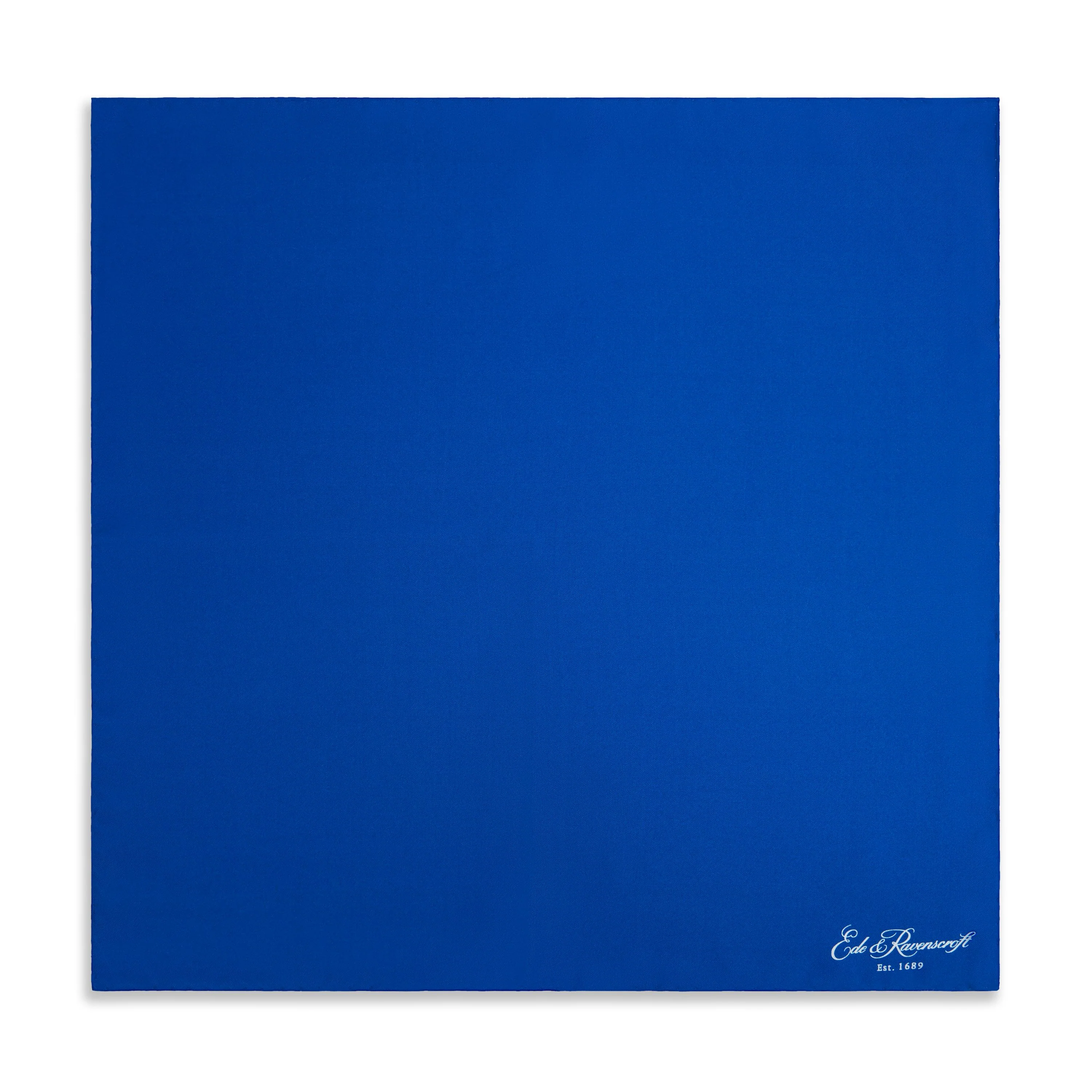 Blue Silk Fine Twill Pocket Square - Image 2