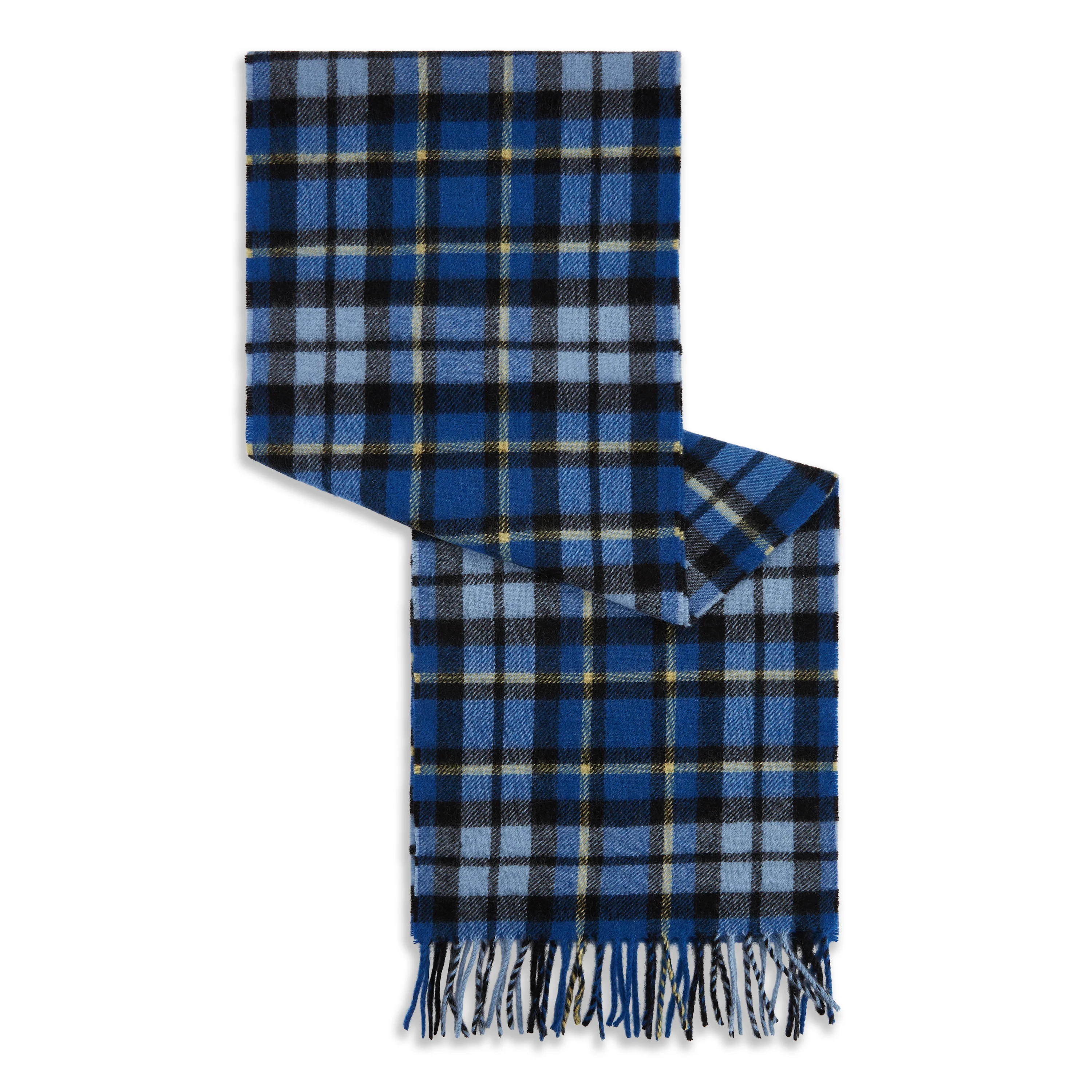 Blue Tartan Cashmere Scarf