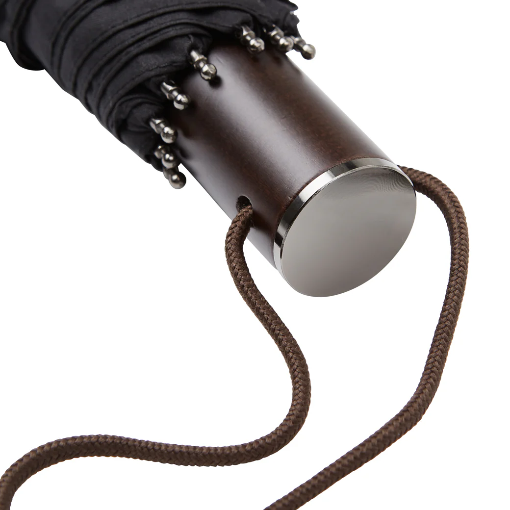 Maple Wood Straight Handle Telescopic Umbrella - Image 4