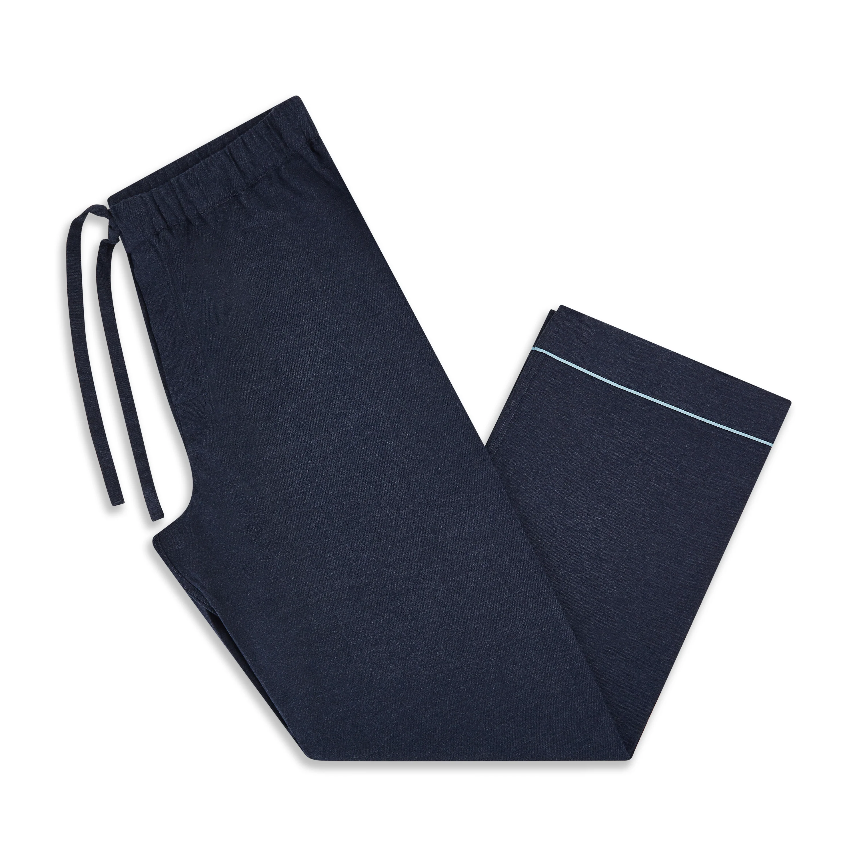 Navy Brushed Cotton Twill Pyjamas - Image 3