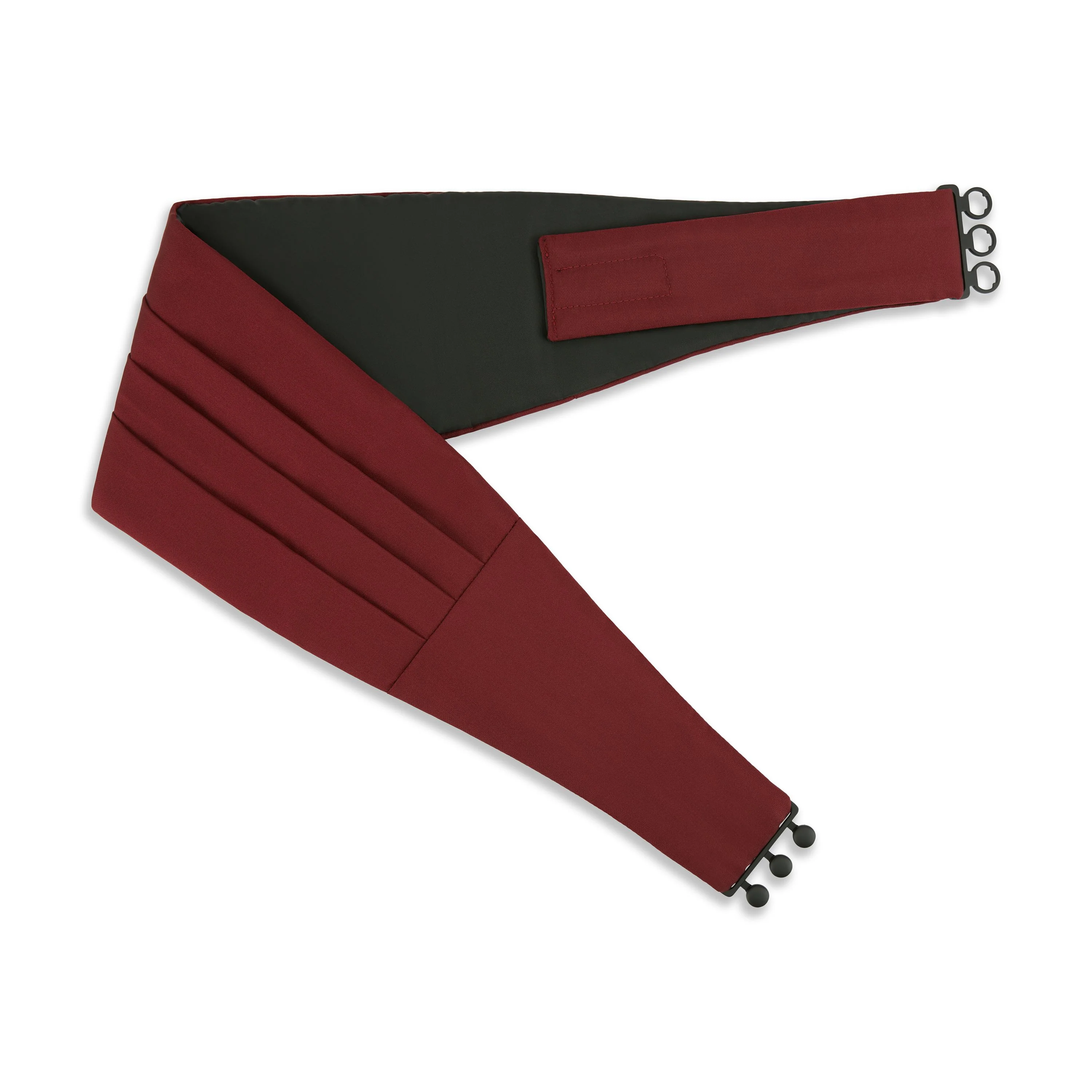Burgundy Barathea Silk Cummerbund - Image 2