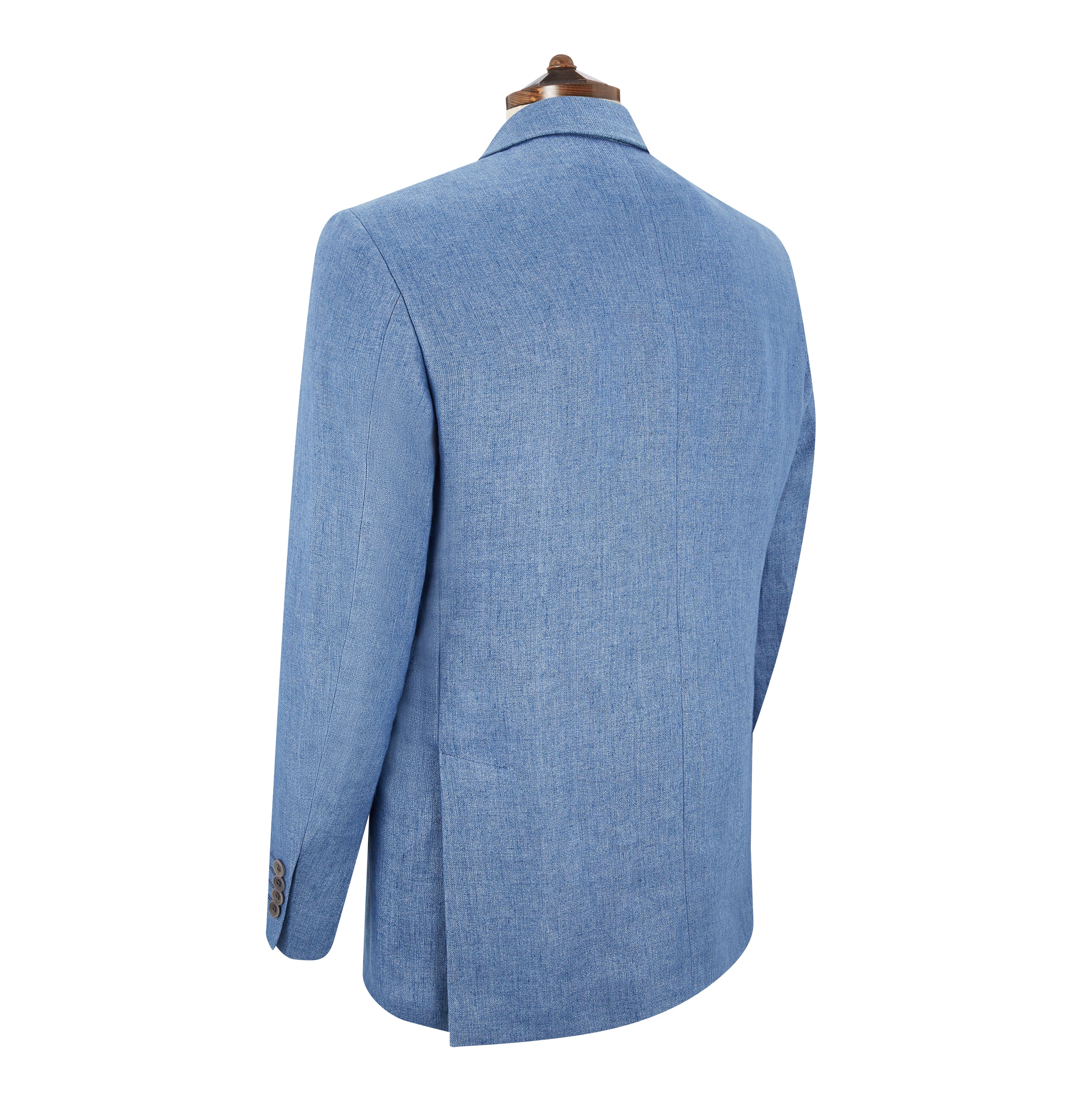Burleigh Blue Double Faced Linen and Silk Jacket - Image 3