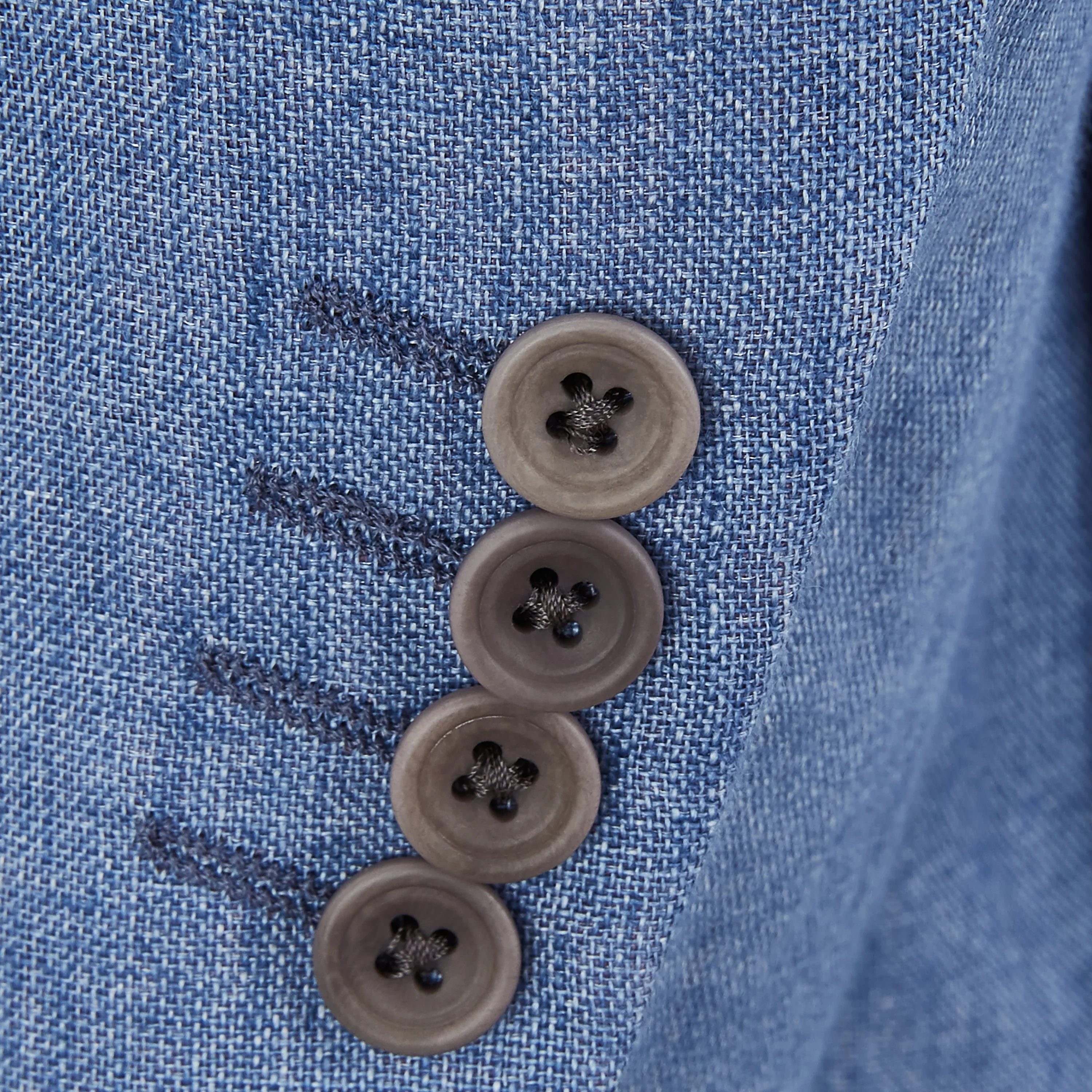 Burleigh Blue Double Faced Linen and Silk Jacket - Image 4