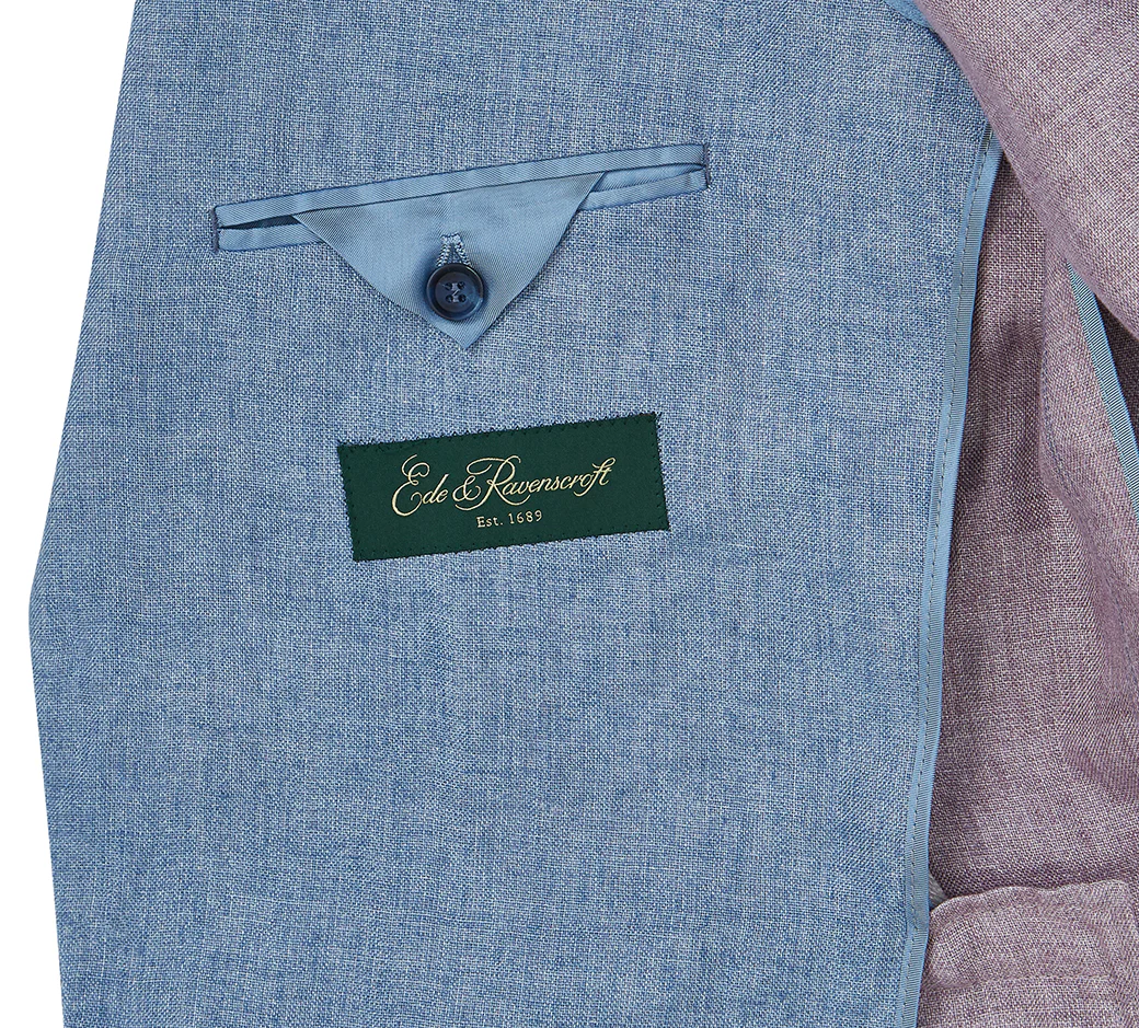 Burleigh Blue Double Faced Linen and Silk Jacket - Image 5