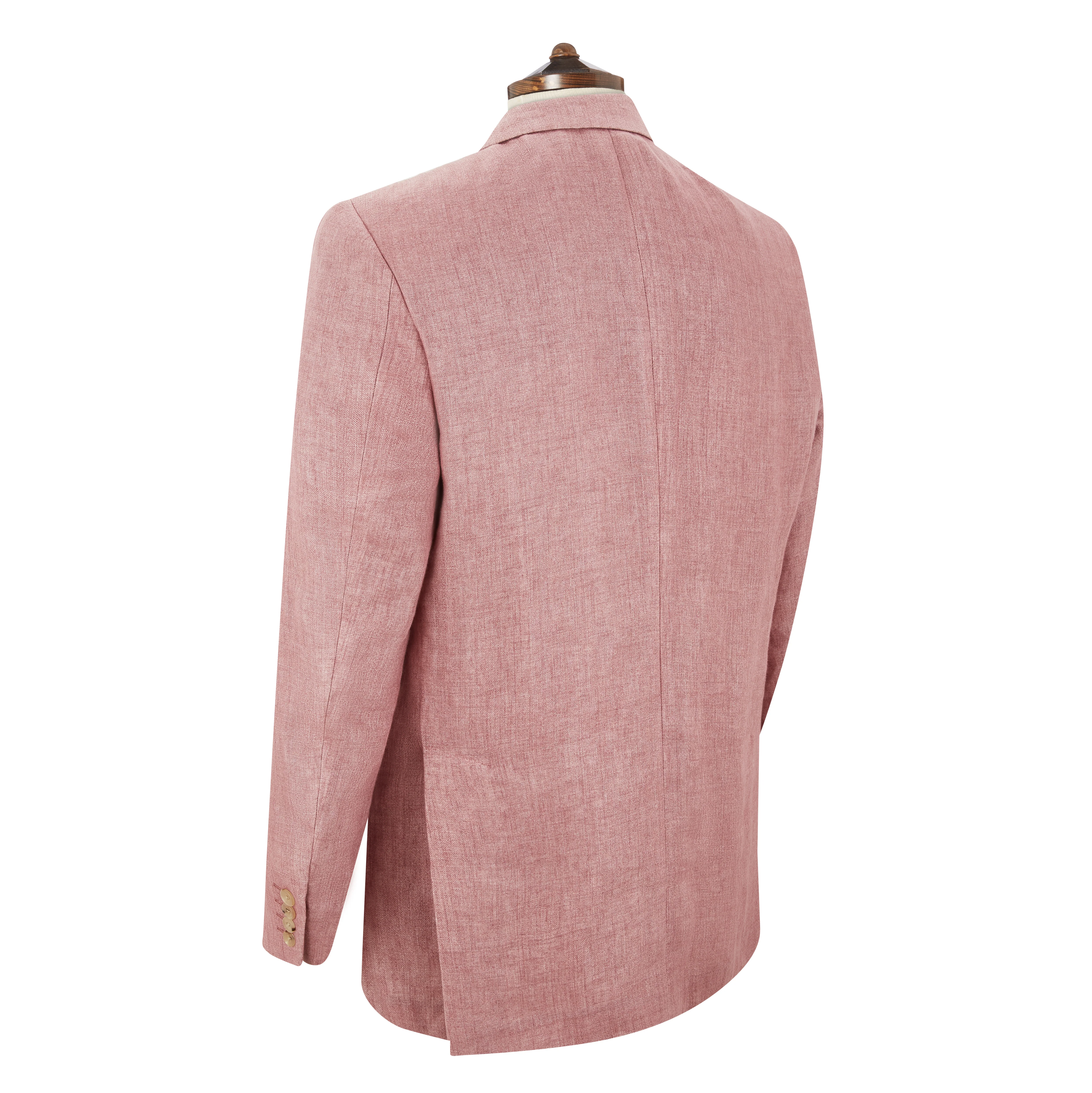 Burleigh Pink Double Faced Linen and Silk Jacket - Image 4