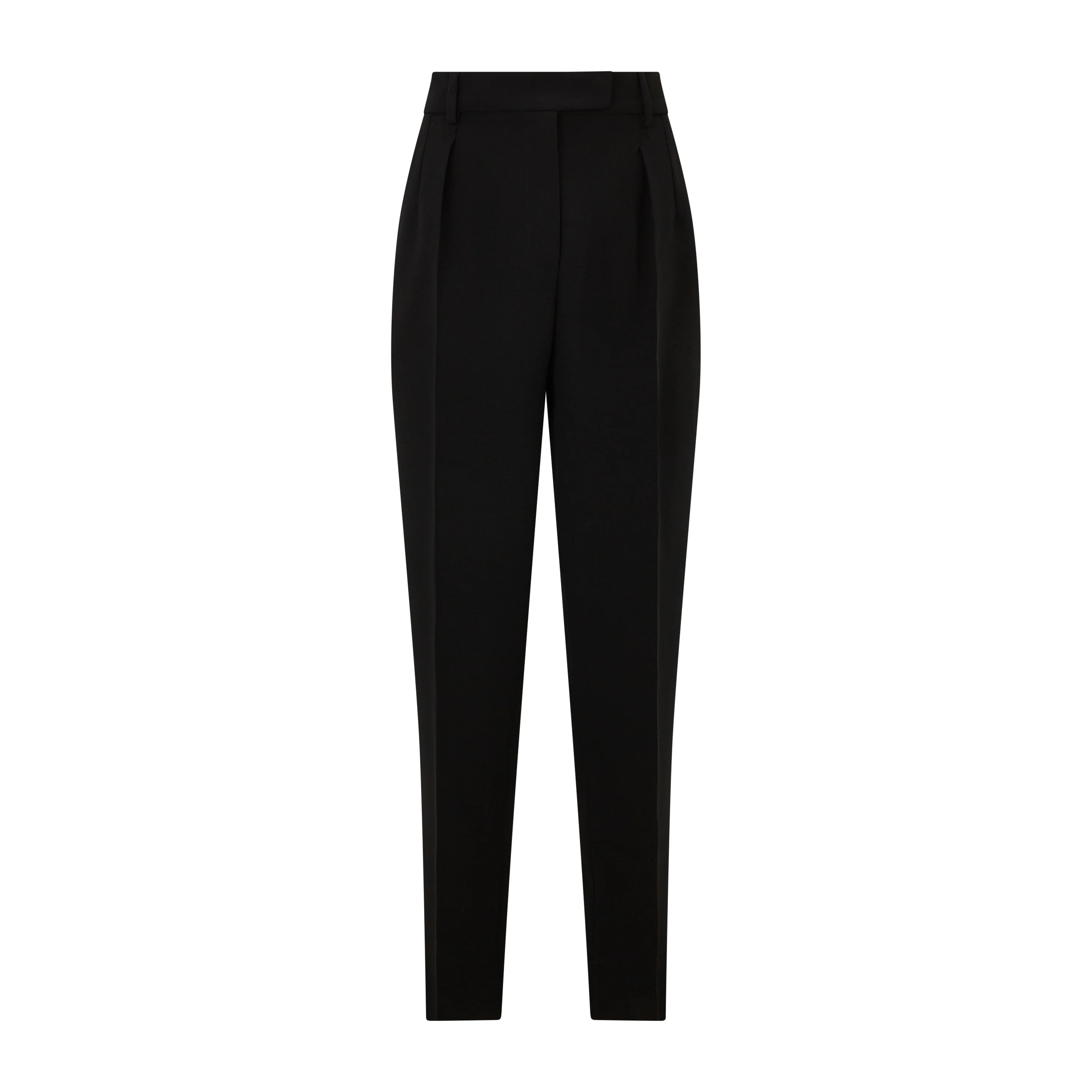 Canditi Tailored Cady Pleated Cropped Trouser Navy