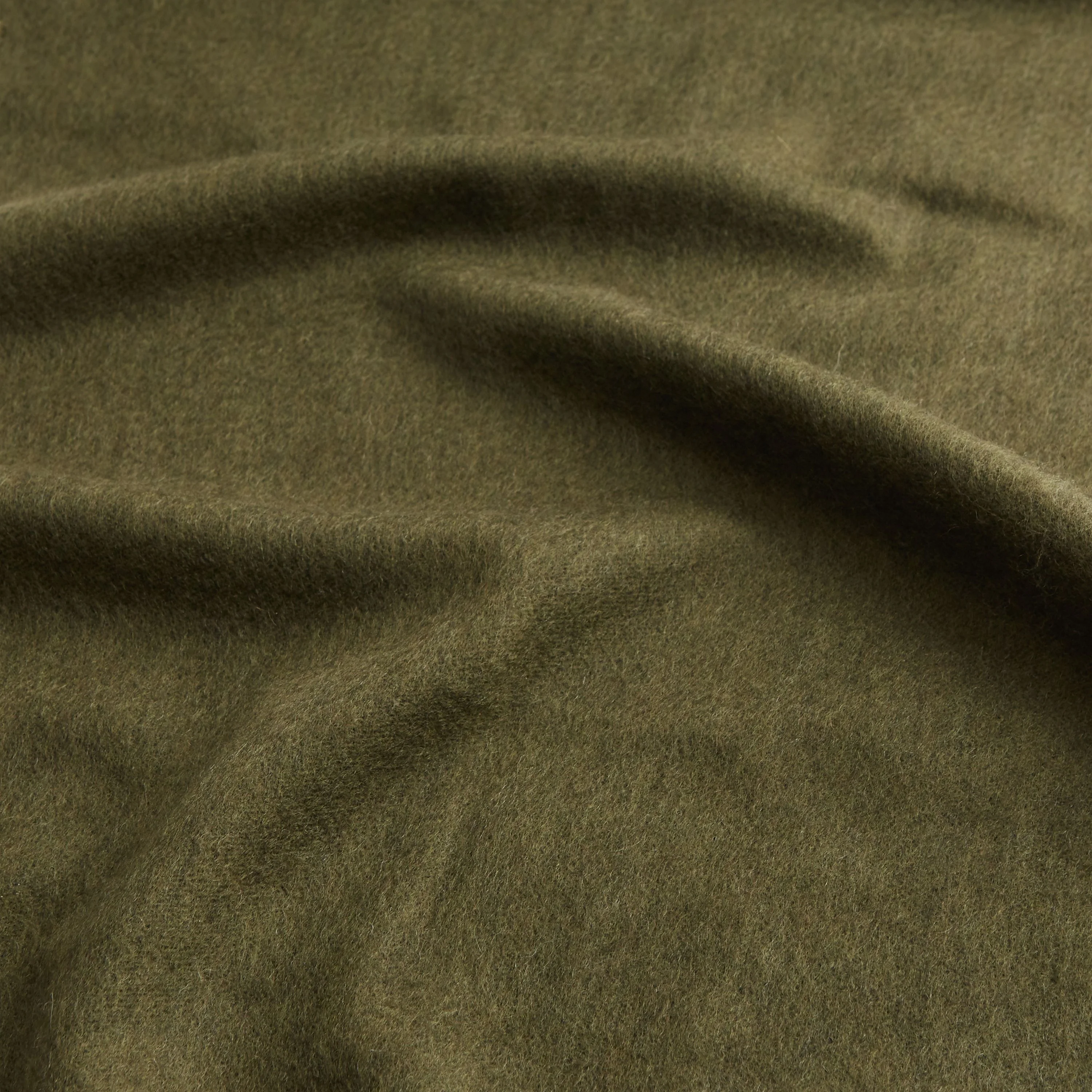Charcoal and Green Tonal Reversible Cashmere Scarf - Image 2