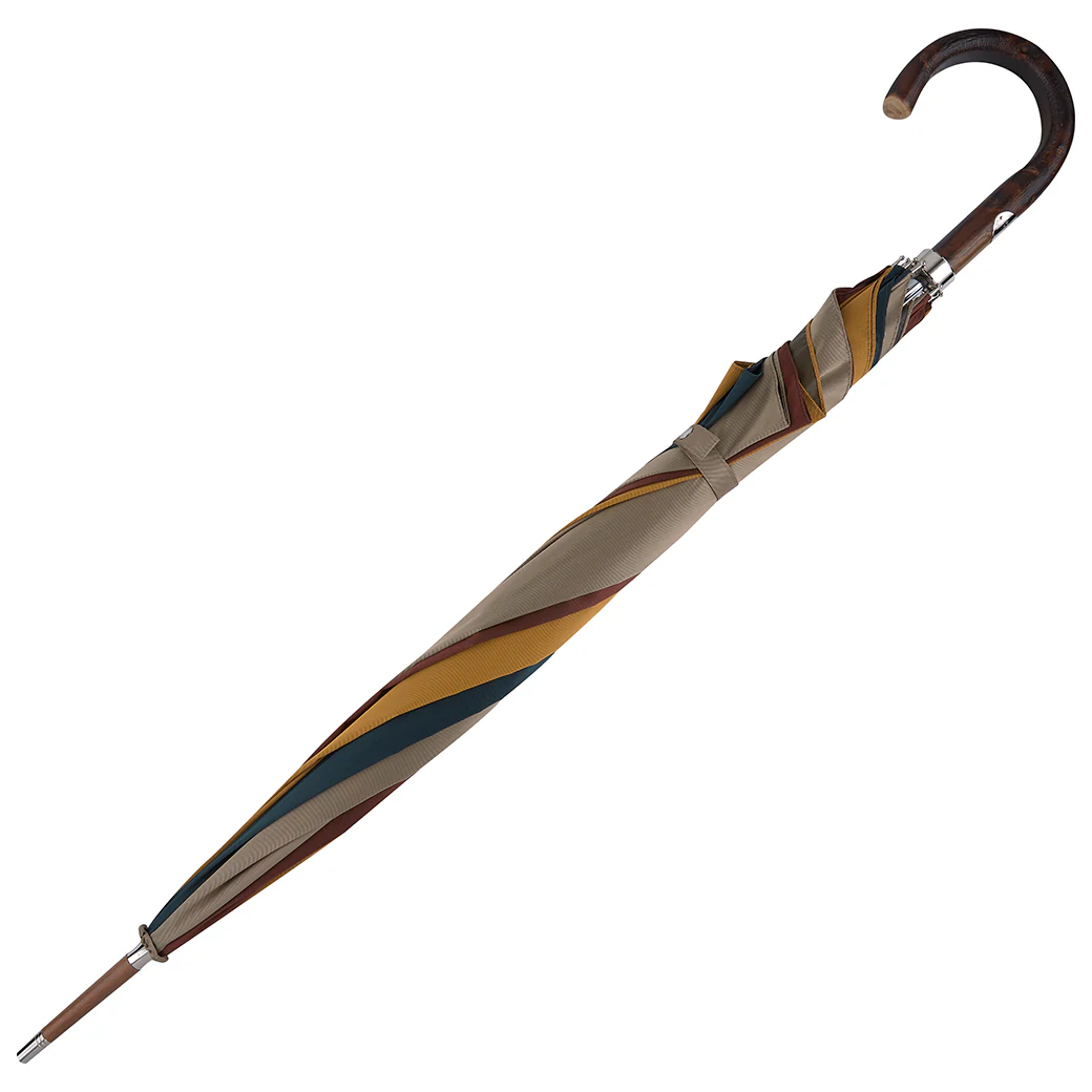 Dark Chestnut Four Colour Panel Umbrella - Image 2