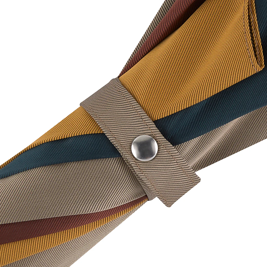 Dark Chestnut Four Colour Panel Umbrella - Image 3