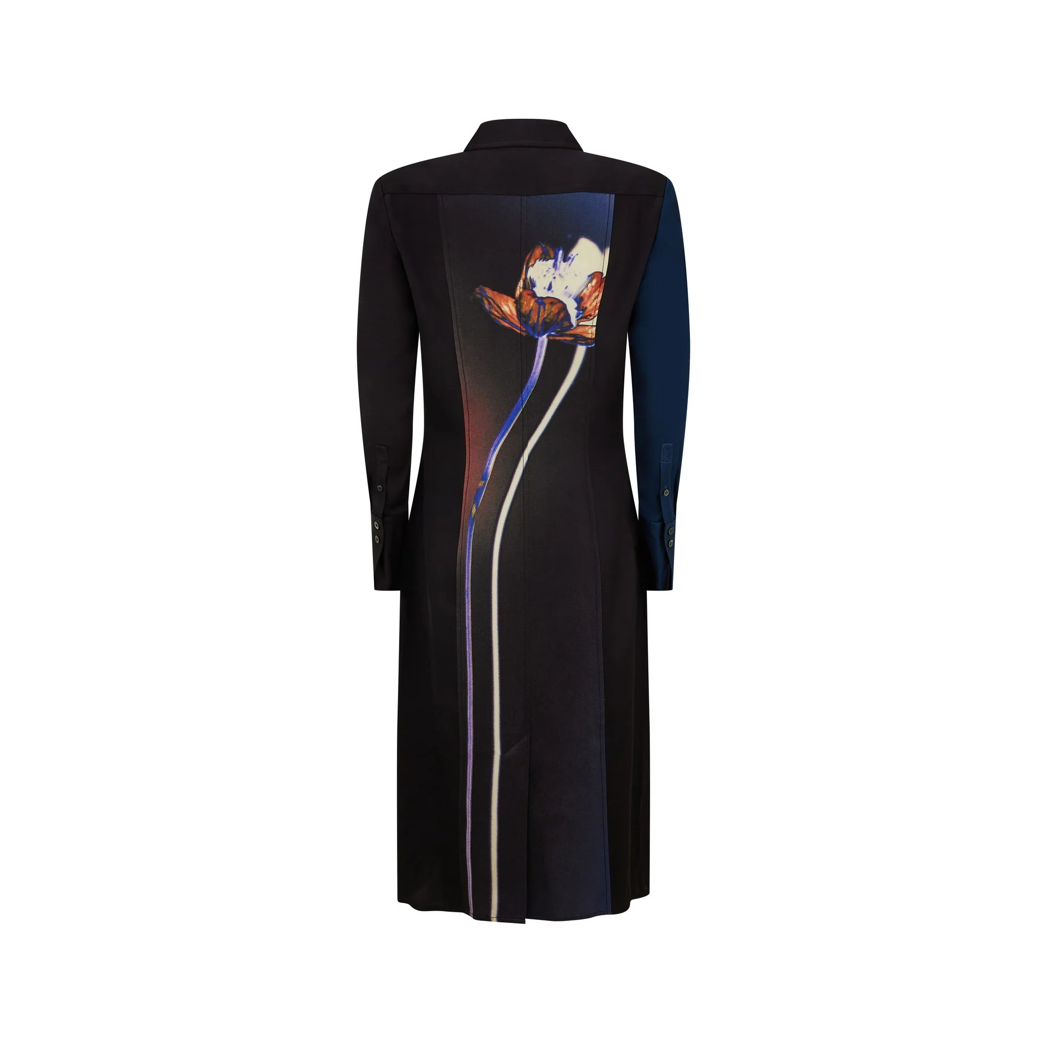 Colourblock Flower Print Dress - Image 2