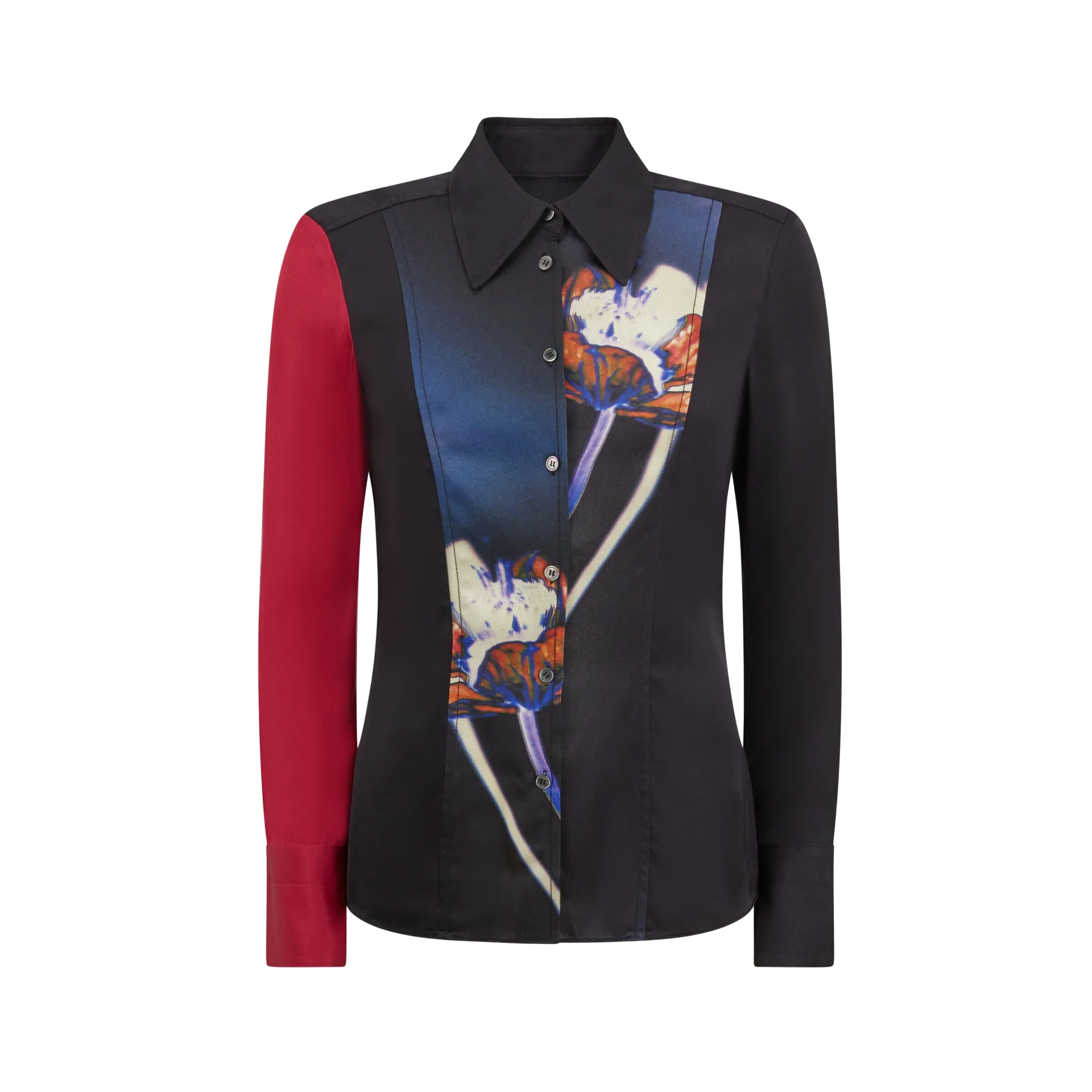 Colourblock Flower Print T-shirt