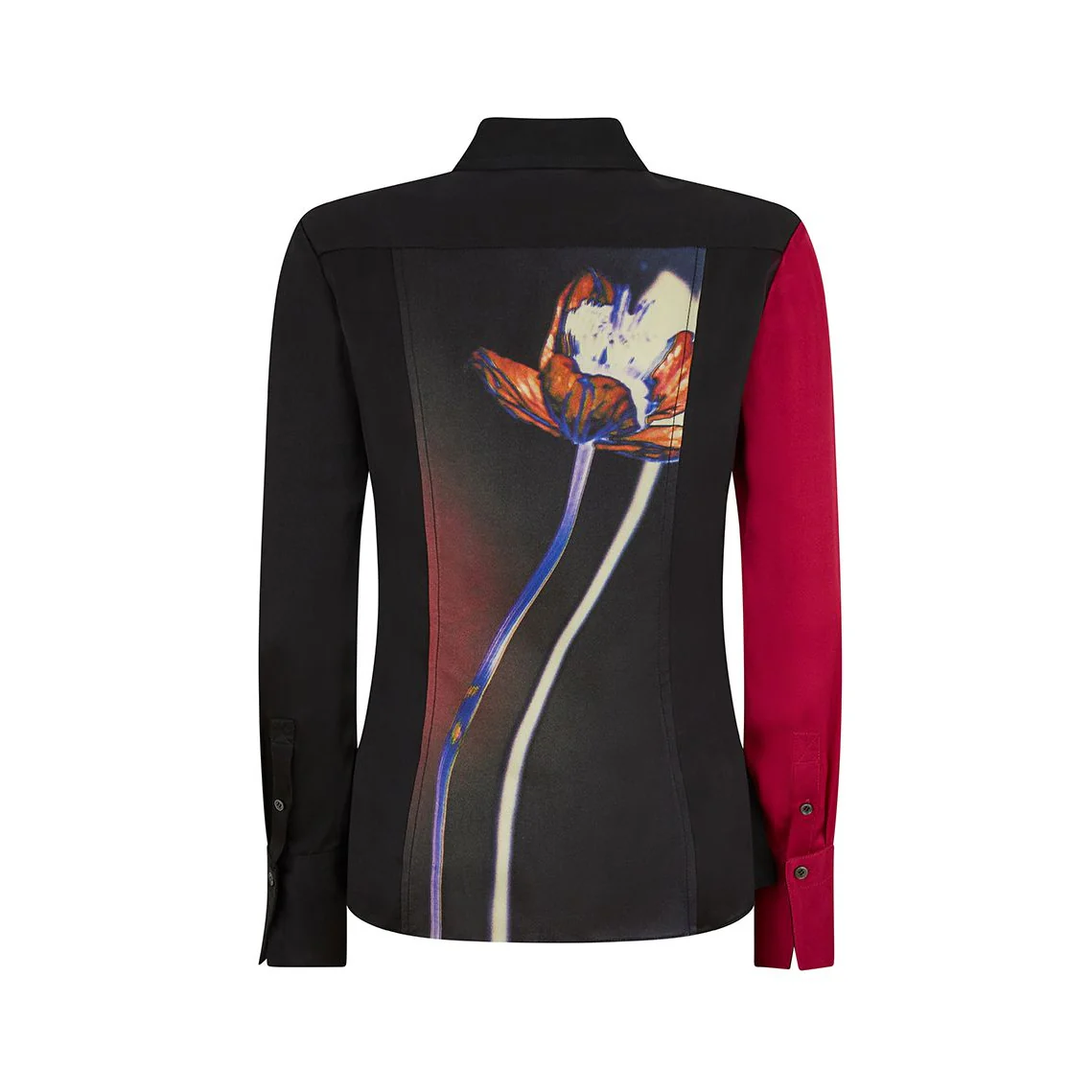 Colourblock Flower Print T-shirt - Image 2