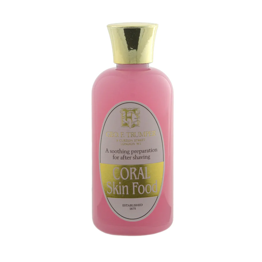 Geo F Trumper Coral 100ml Skin Food Plastic Travel Refill Bottle