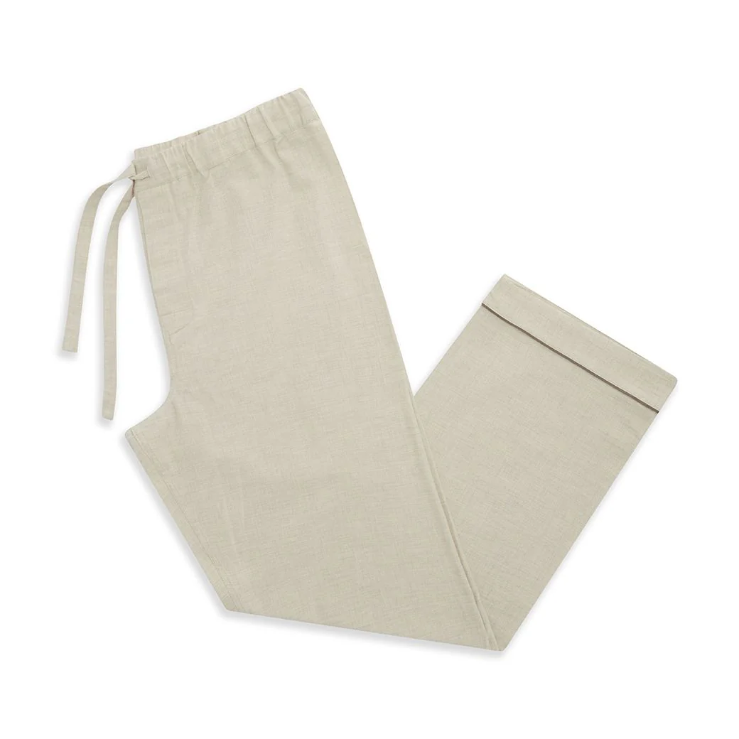 Cream Brushed Twill Piped Cotton Pyjama Set - Image 3
