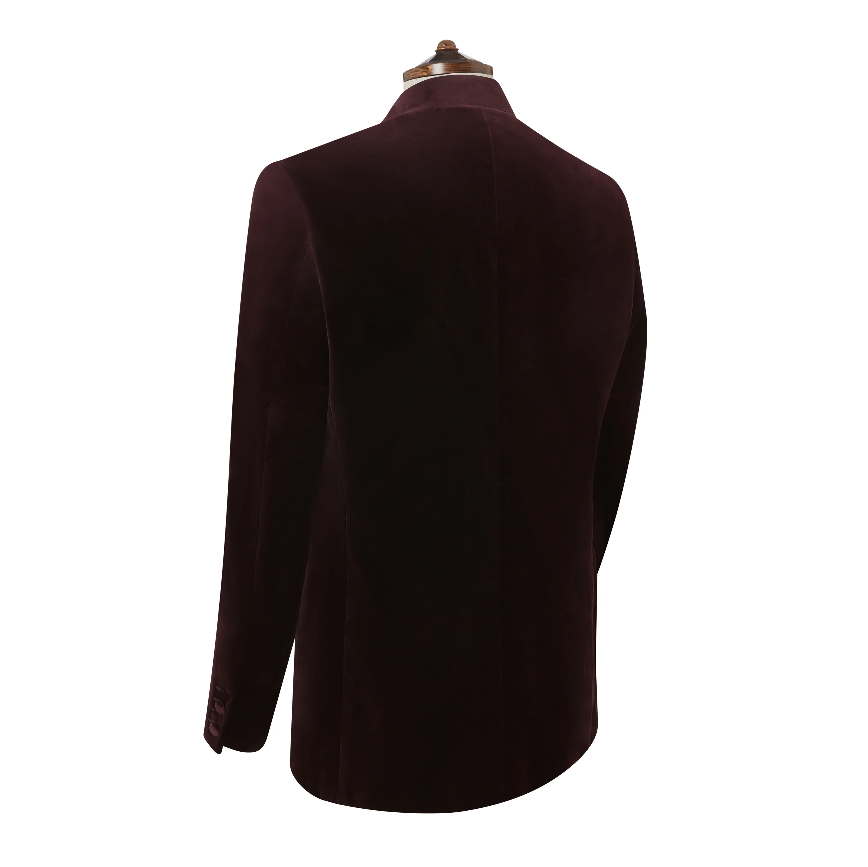 Darley Aubergine Nehru Velvet Jacket - Image 3