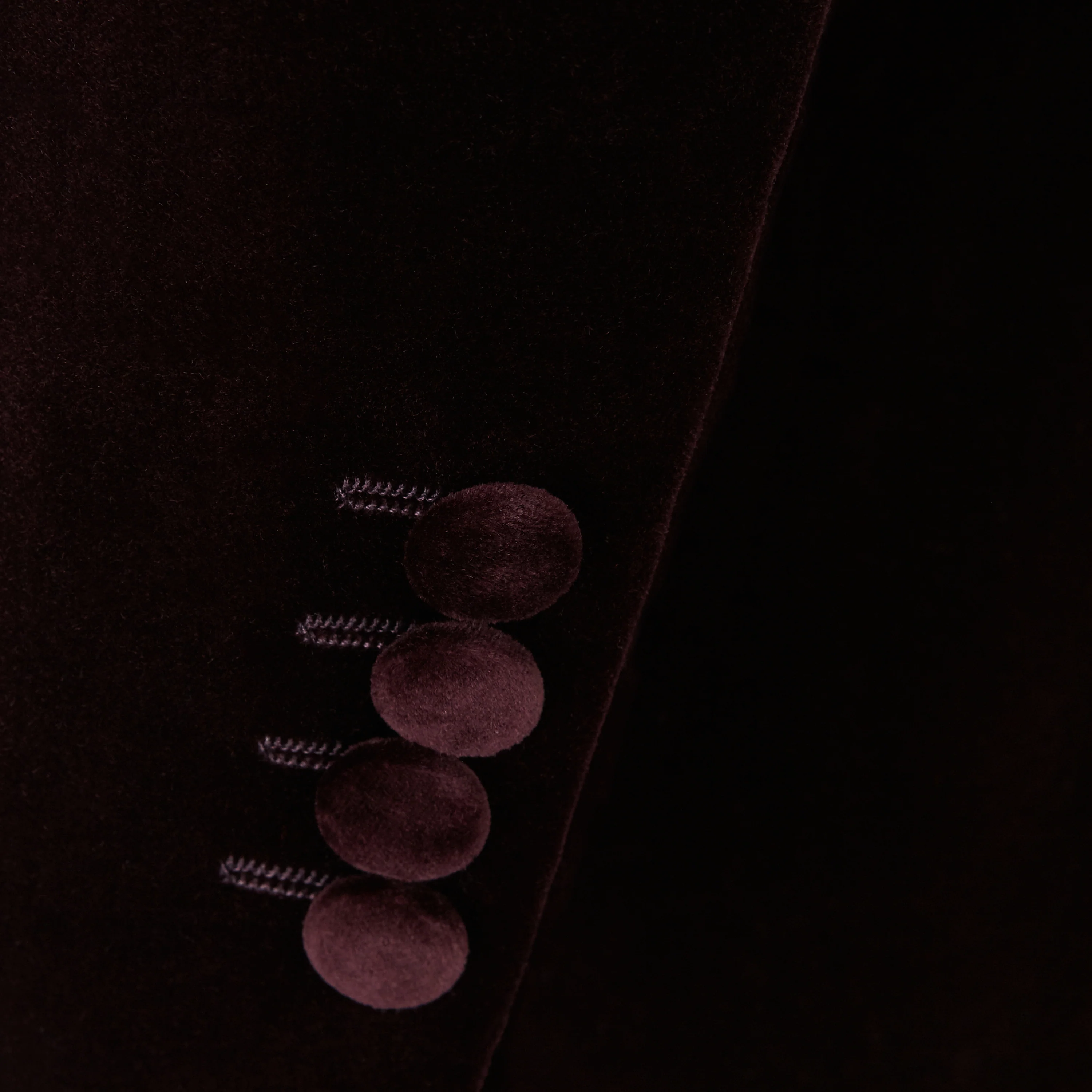 Darley Aubergine Nehru Velvet Jacket - Image 4