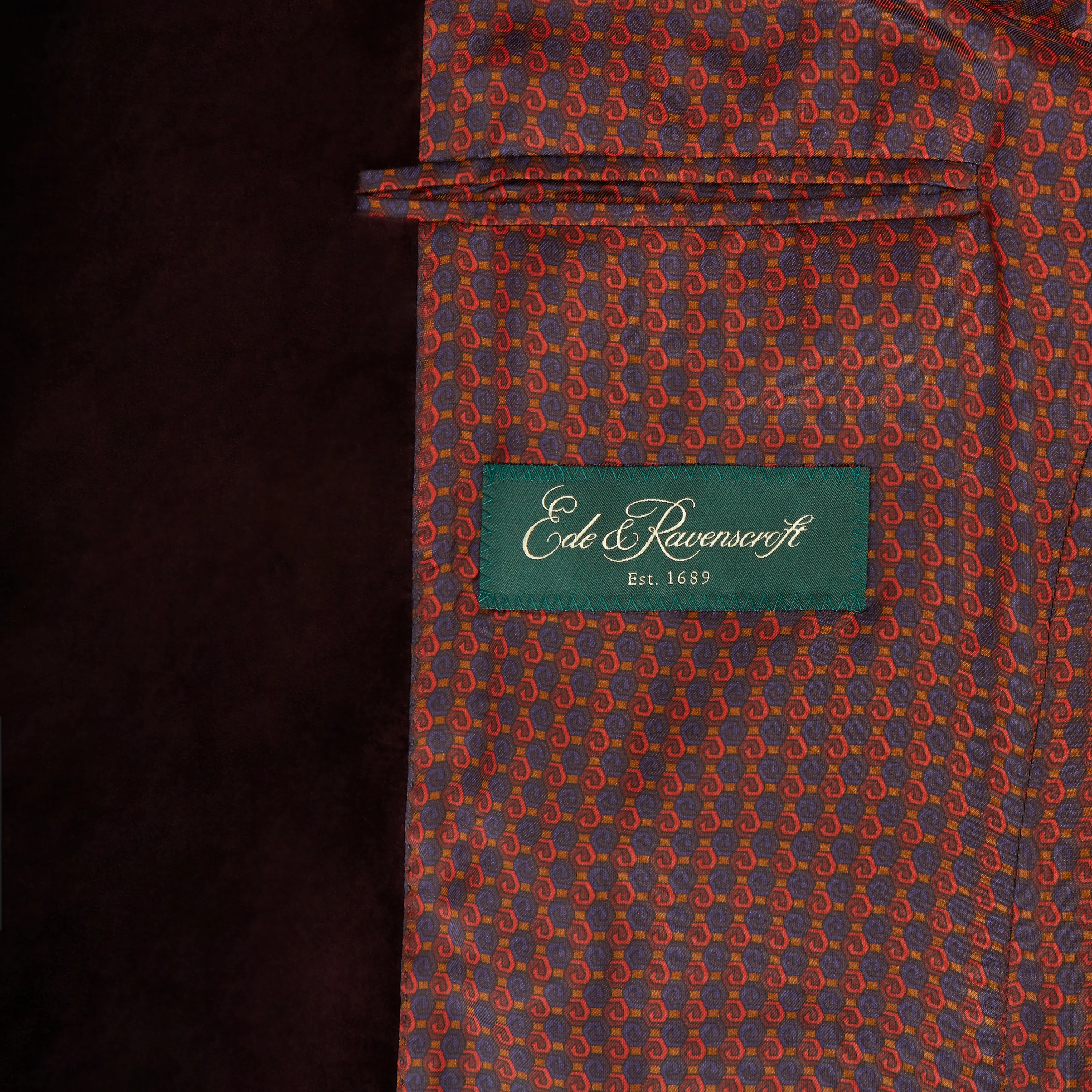 Darley Aubergine Nehru Velvet Jacket - Image 5