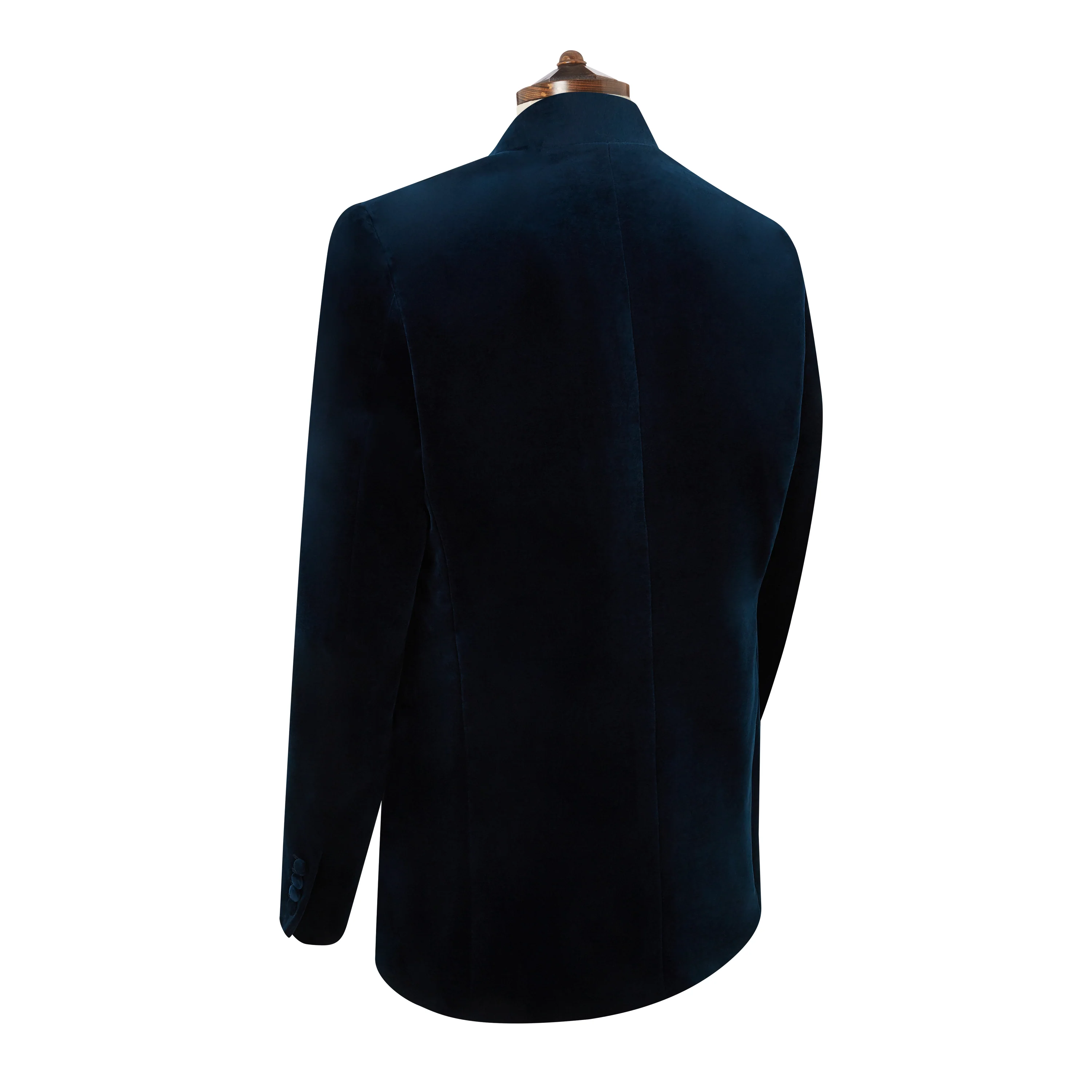 Darley French Navy Nehru Velvet Jacket - Image 3