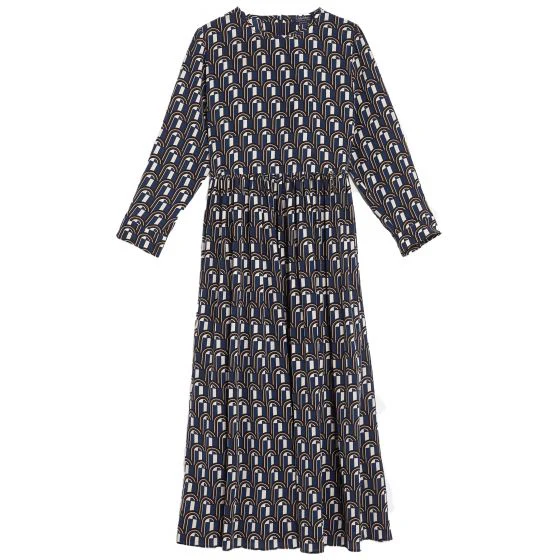Dattero Long Sleeve Silk Midi Dress