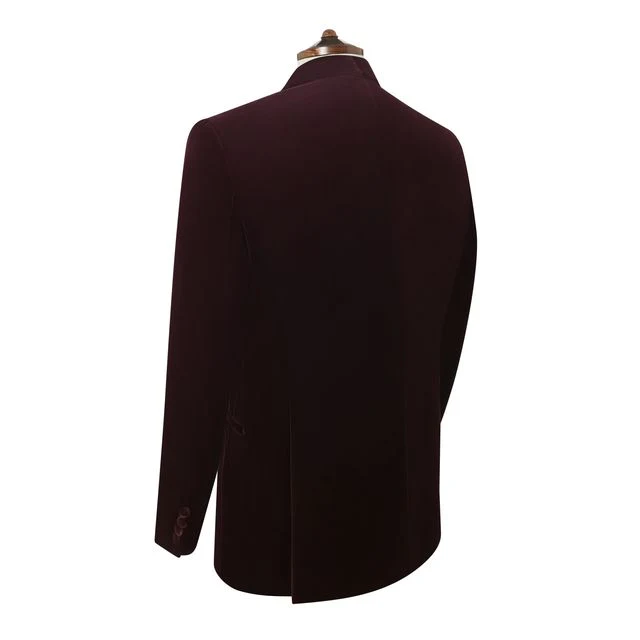 Davenant Aubergine Velvet Jacket - Image 2
