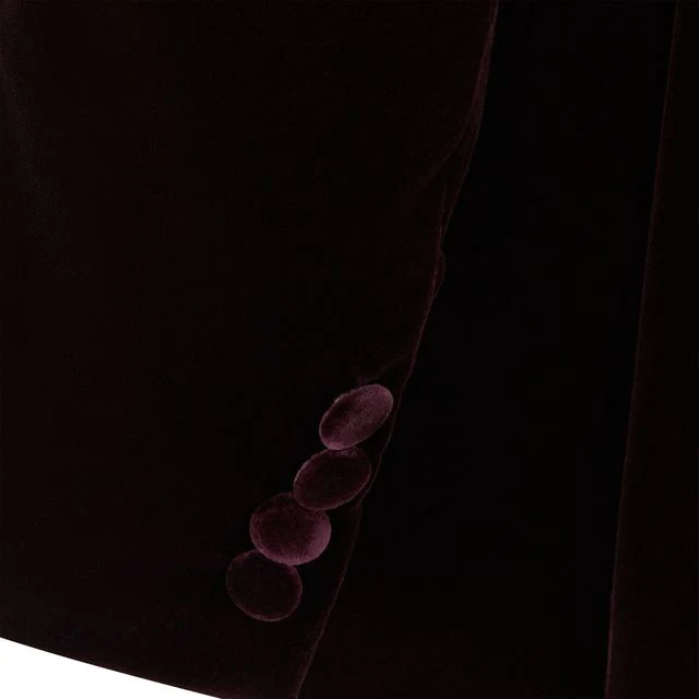 Davenant Aubergine Velvet Jacket - Image 3