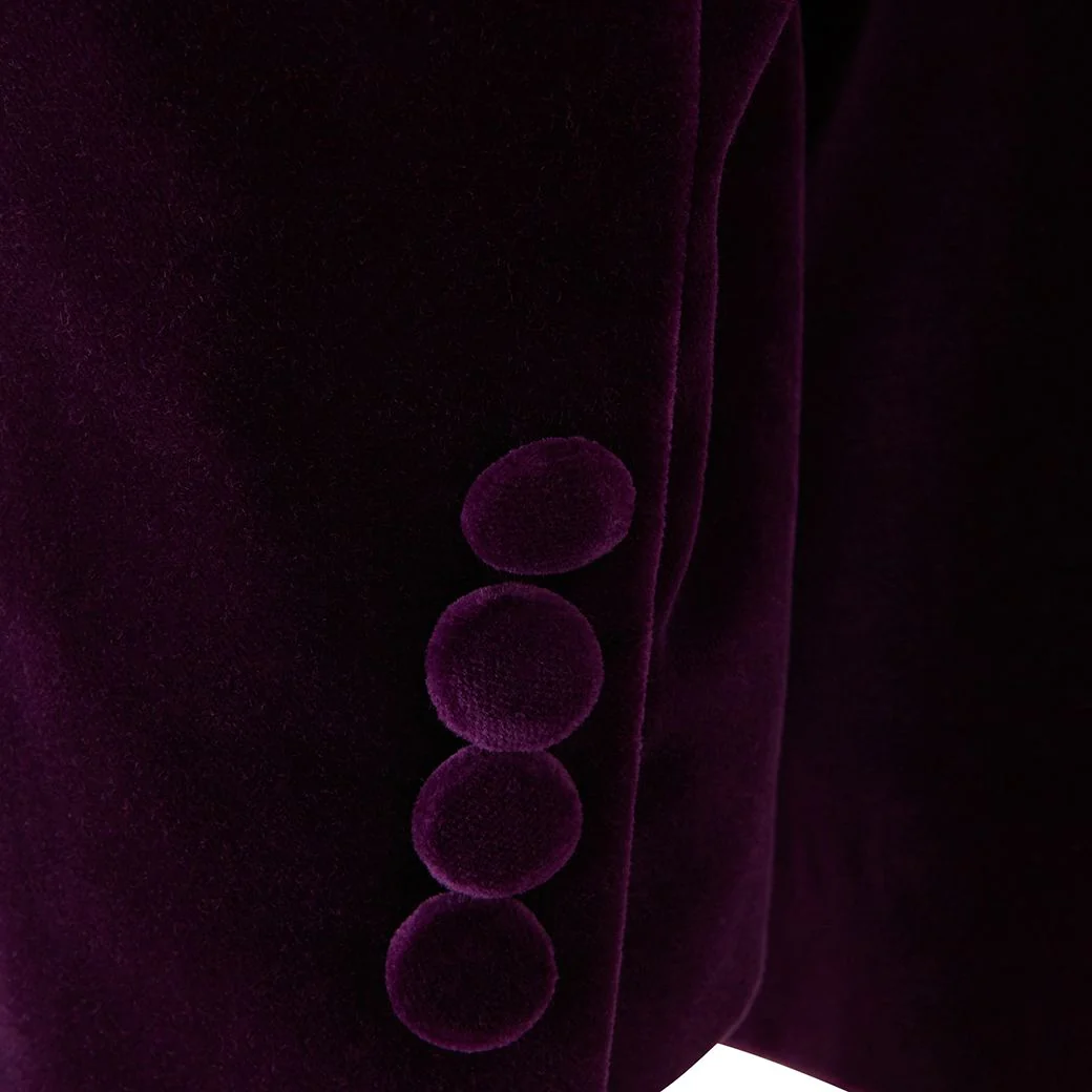 Davenant Purple Velvet Jacket - Image 3
