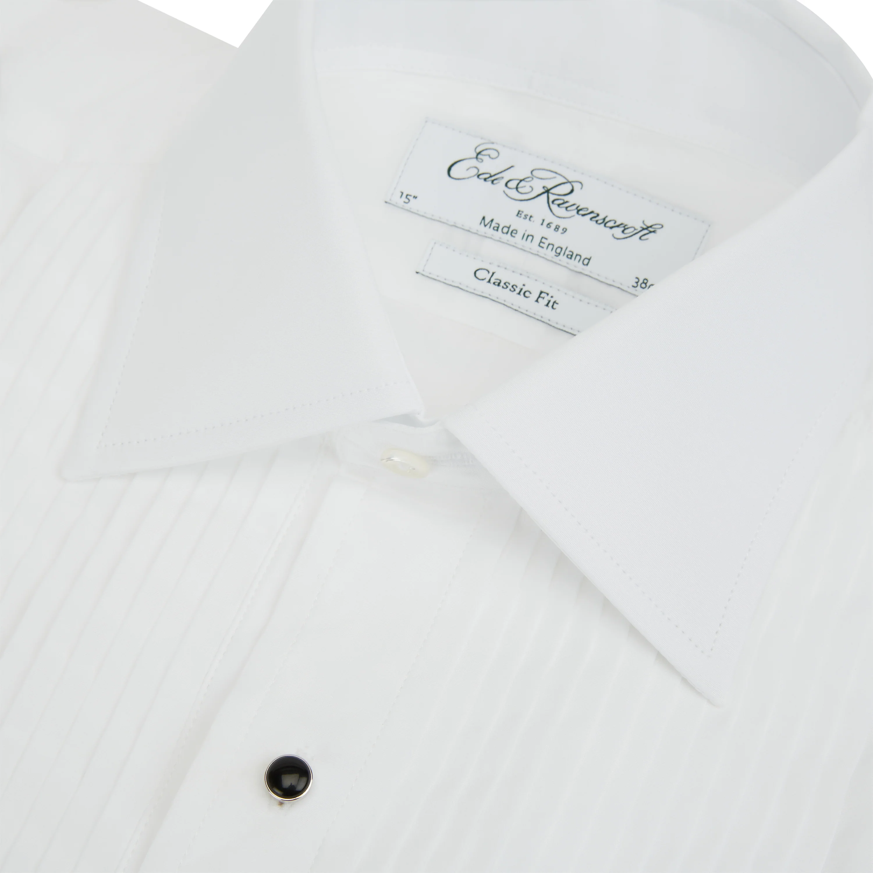 Dempsey White Pleated Dress Shirt - Image 3