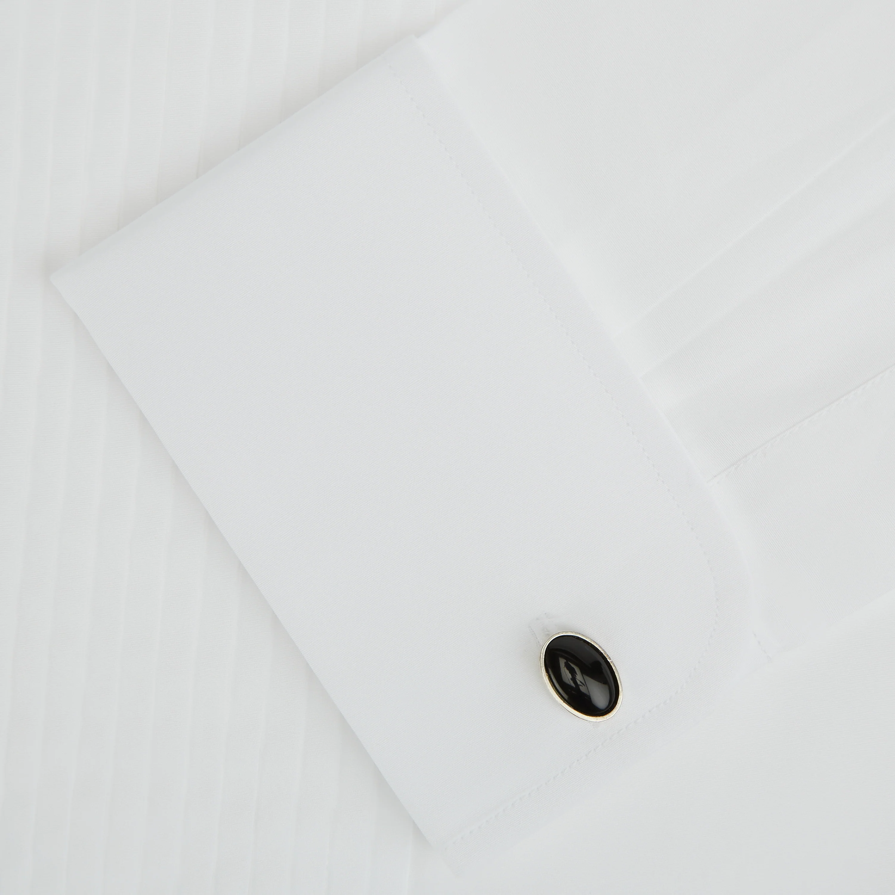 Dempsey White Pleated Dress Shirt - Image 4