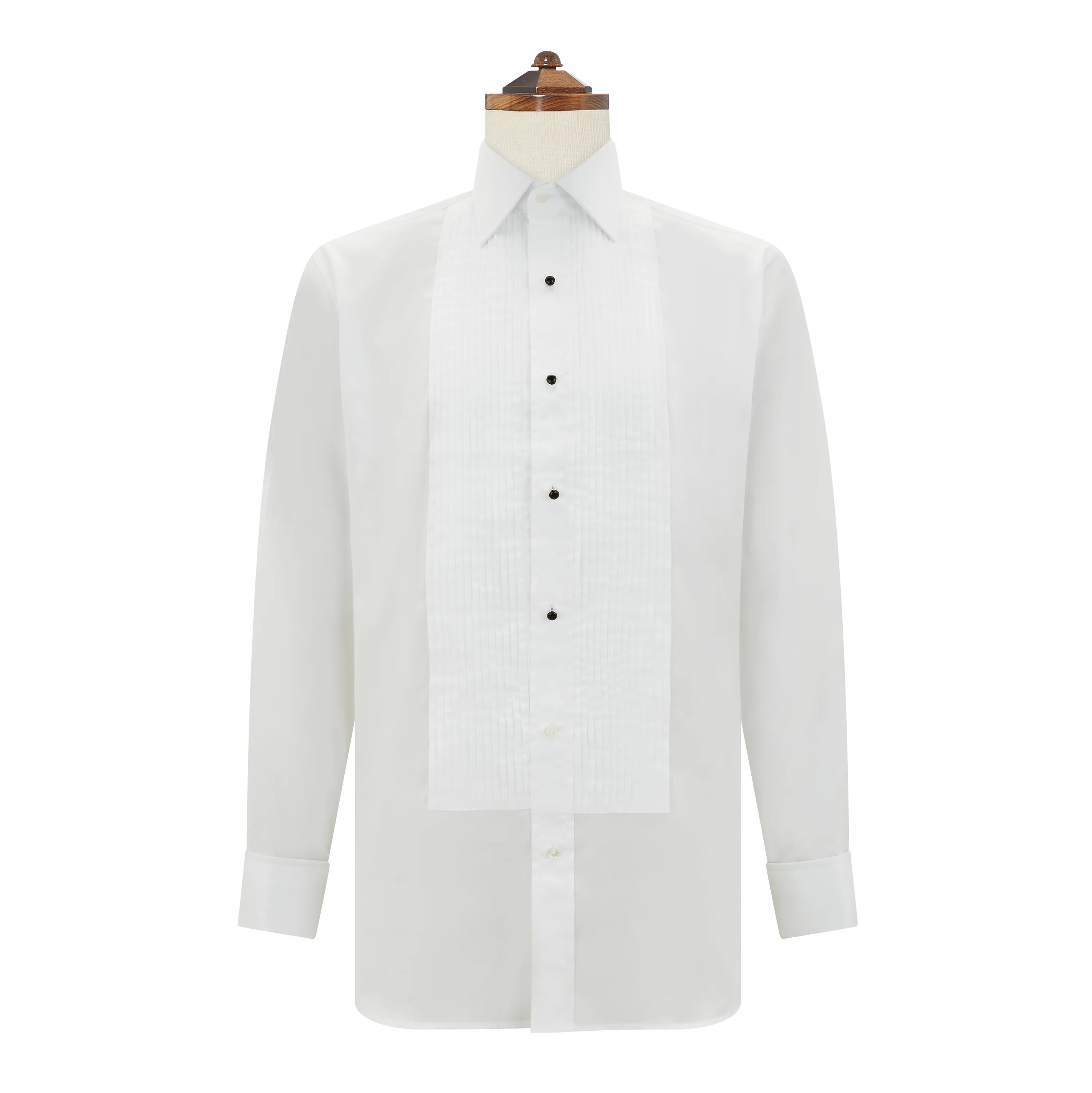 Dempsey White Pleated Dress Shirt - Image 5