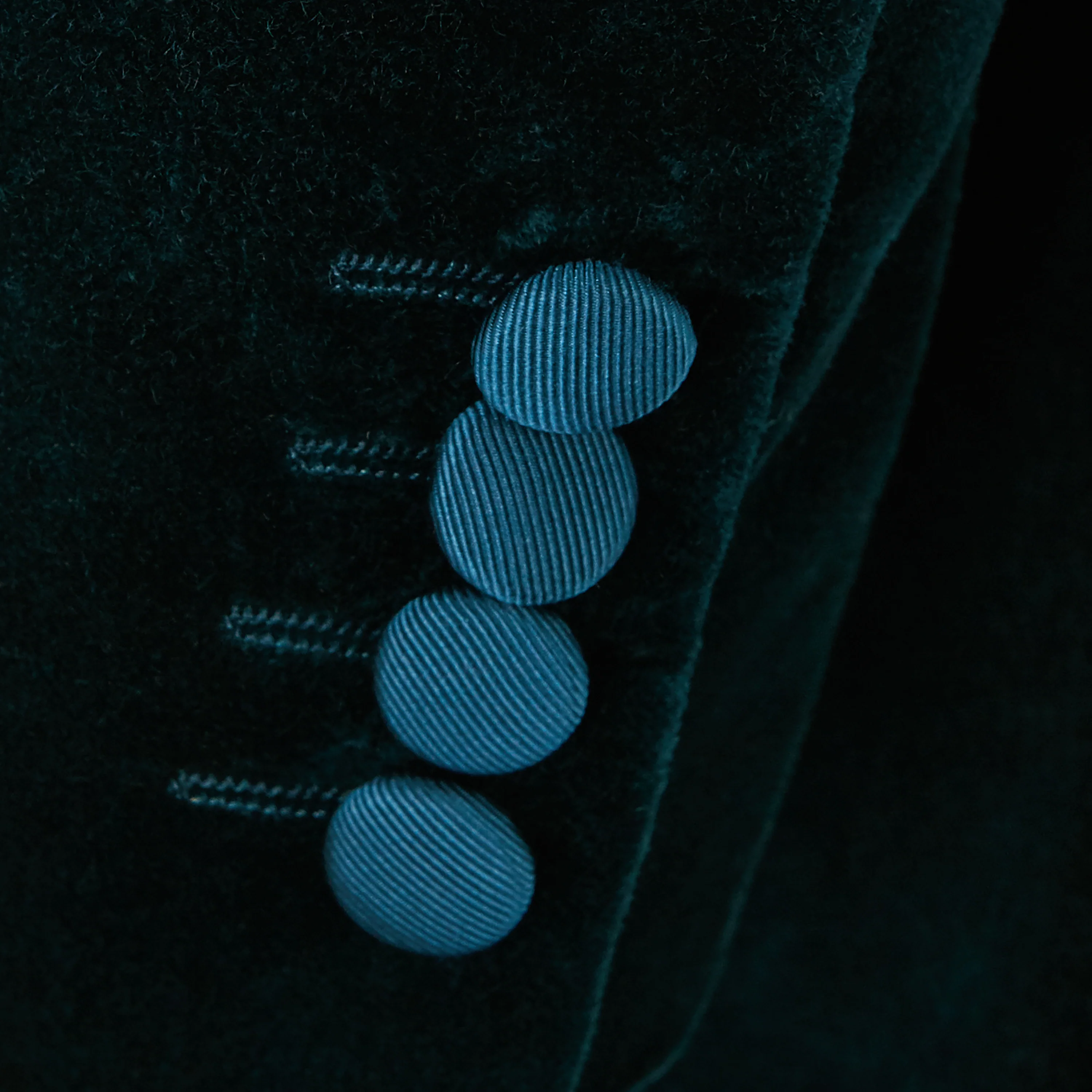 Devere Teal Velvet Jacket - Image 3