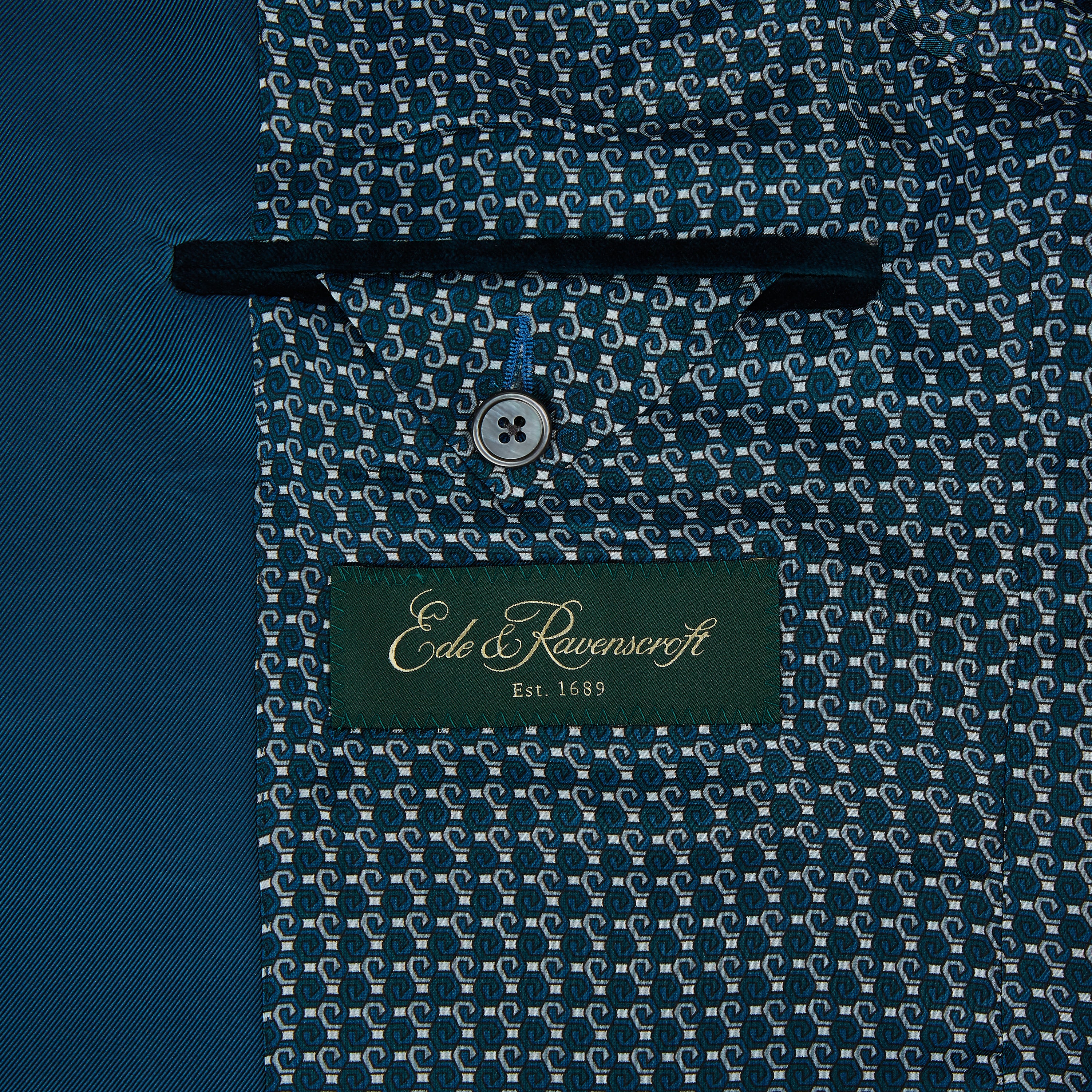 Devere Teal Velvet Jacket - Image 4