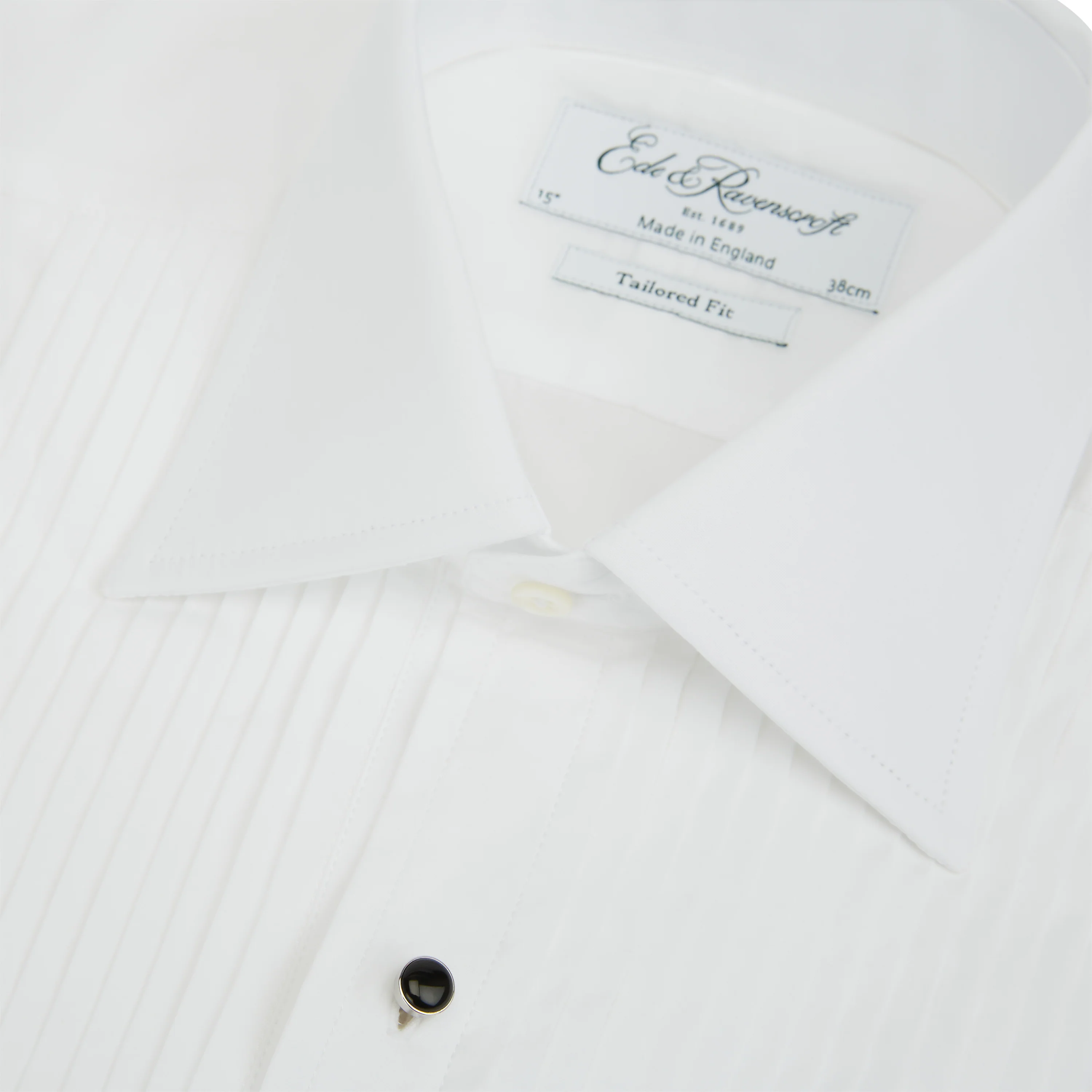 Dewitt White Pleated Dress Shirt - Image 3