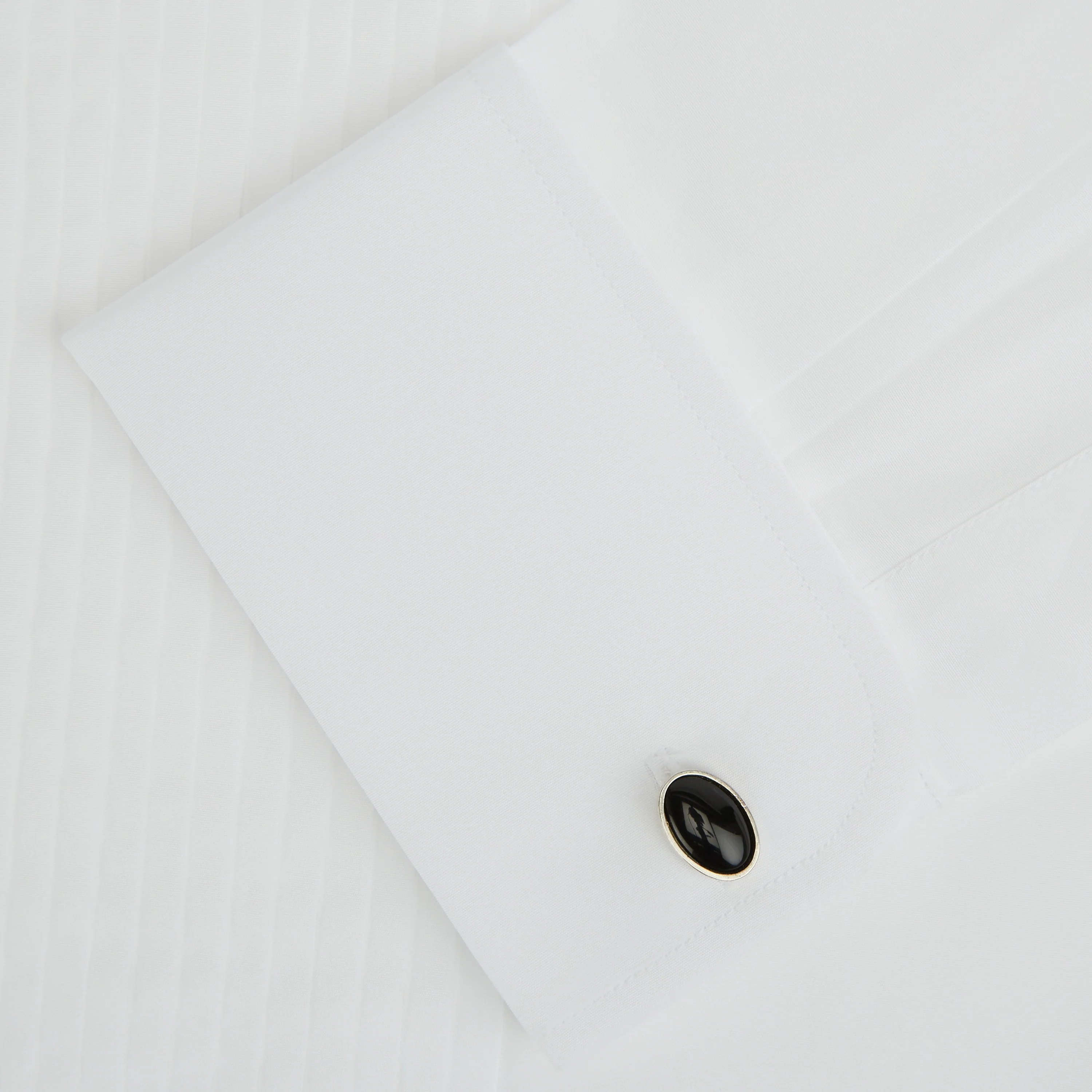Dewitt White Pleated Dress Shirt - Image 4