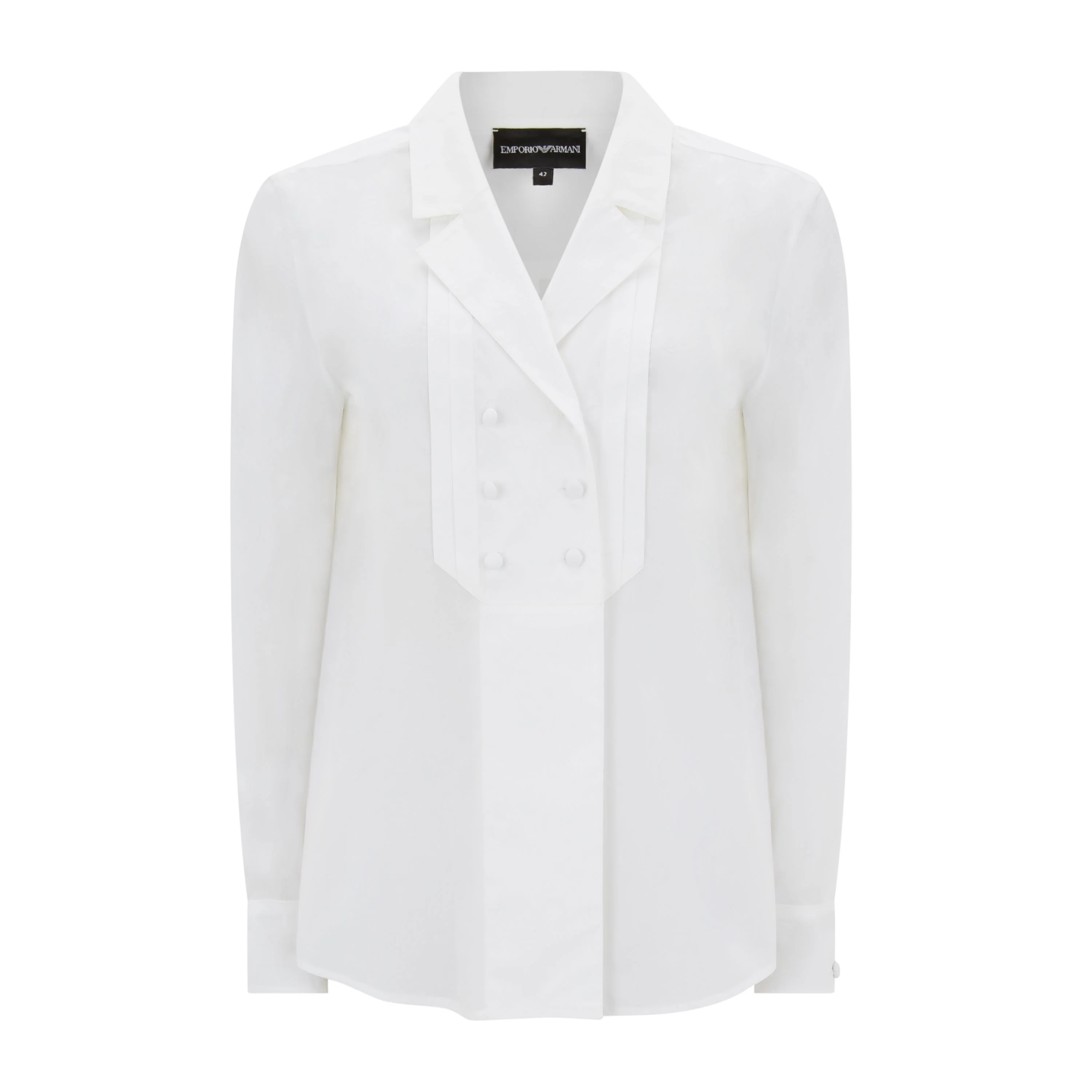 Double Breasted Cotton Popline Shirt