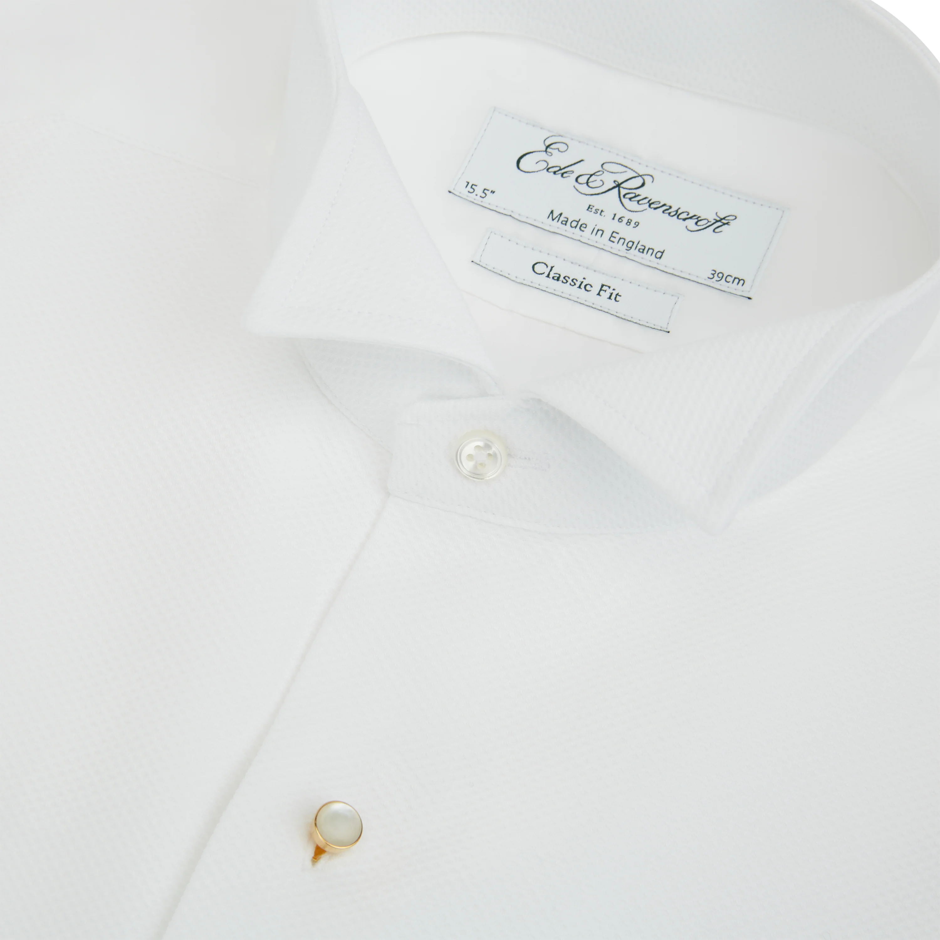 Dryden White Marcella wing collar shirt - Image 3