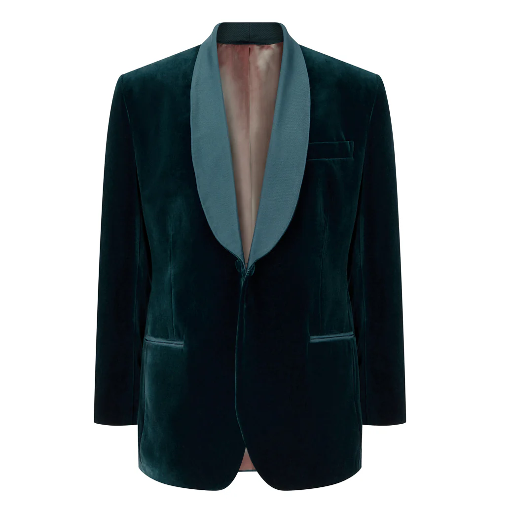 Dumont Teal Velvet Jacket - Image 3