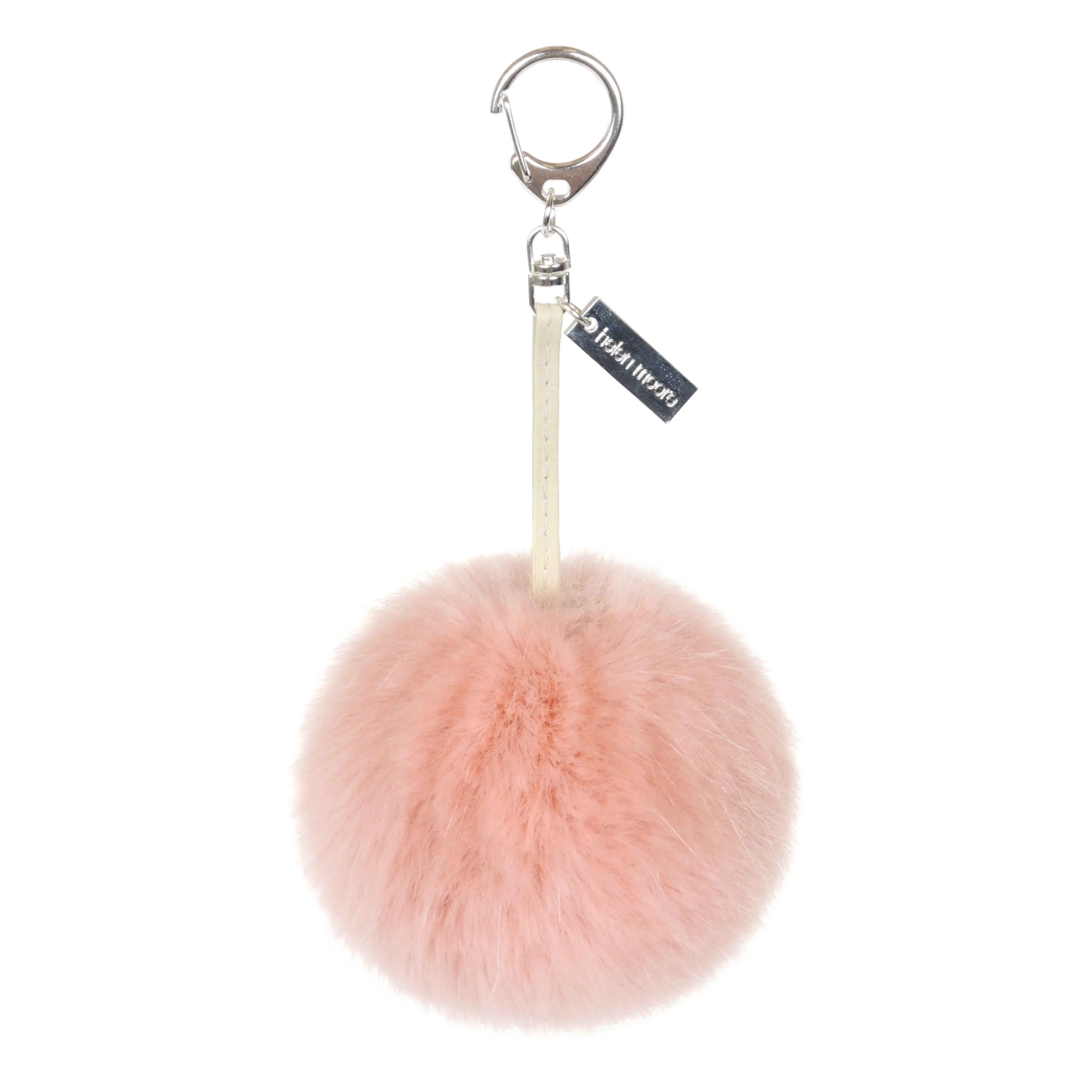 Dusky Pink Pom Pom Keyring