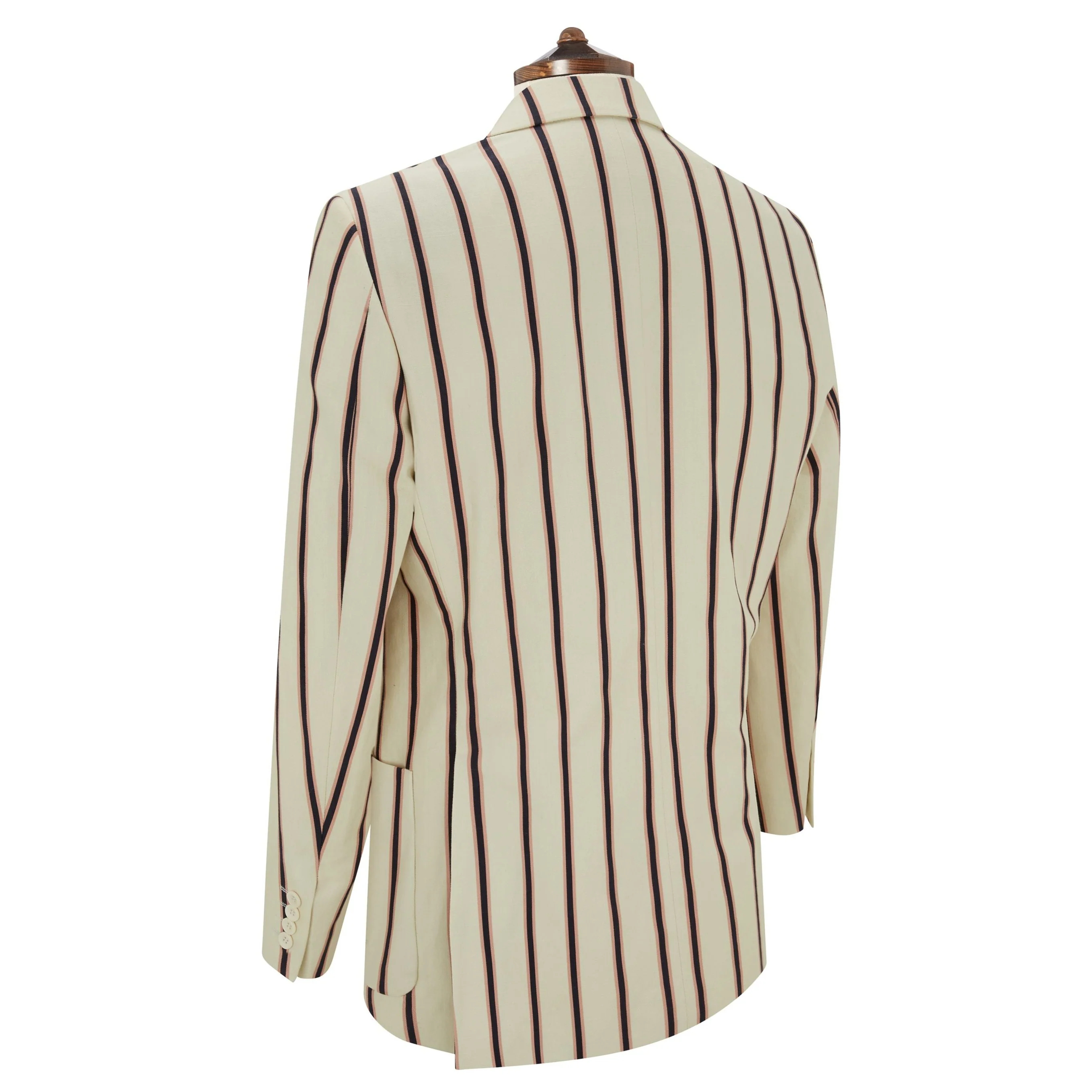 Edgar Cream and Navy Stripe Jacket - Image 3