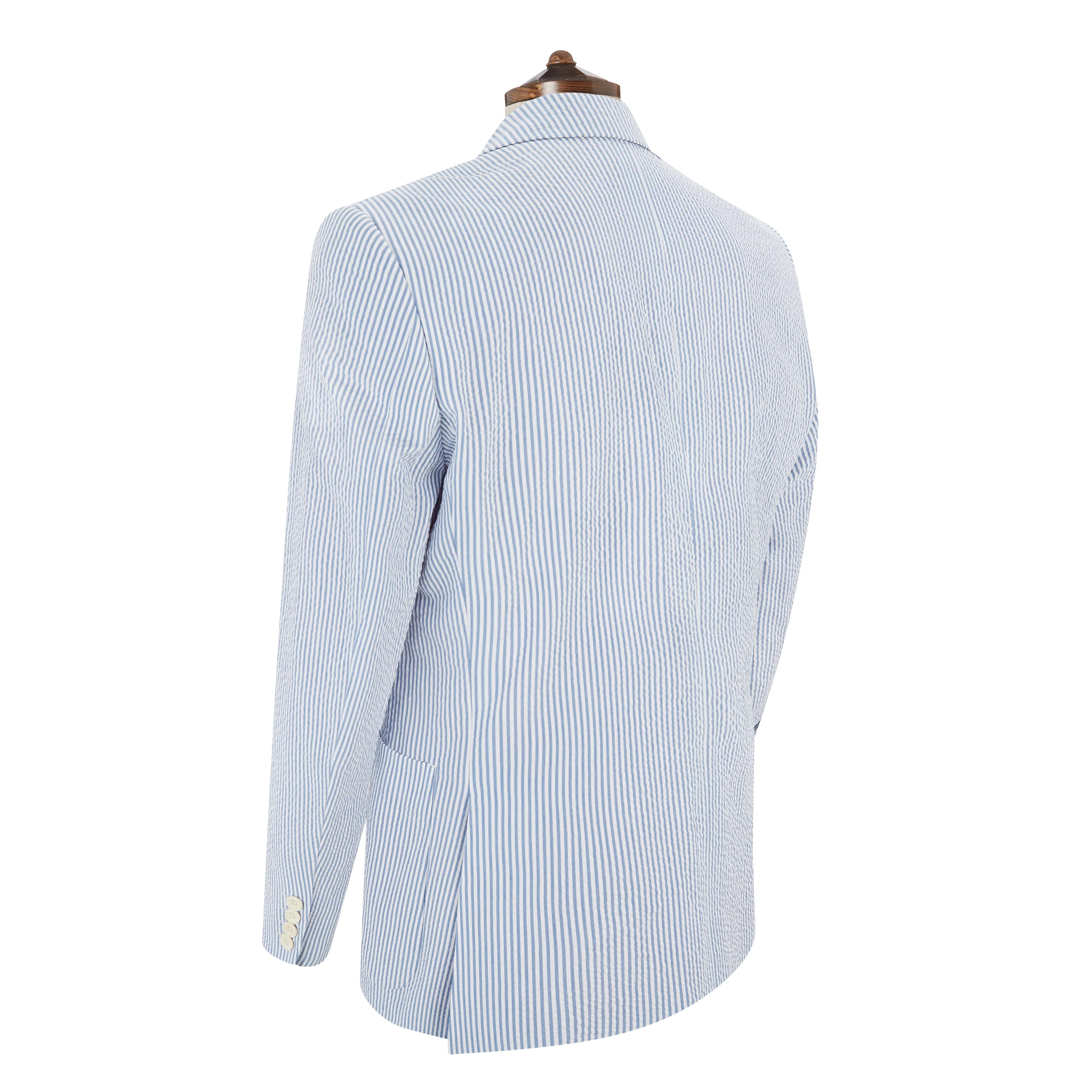 Edgar White Blue Seersucker Jacket - Image 3