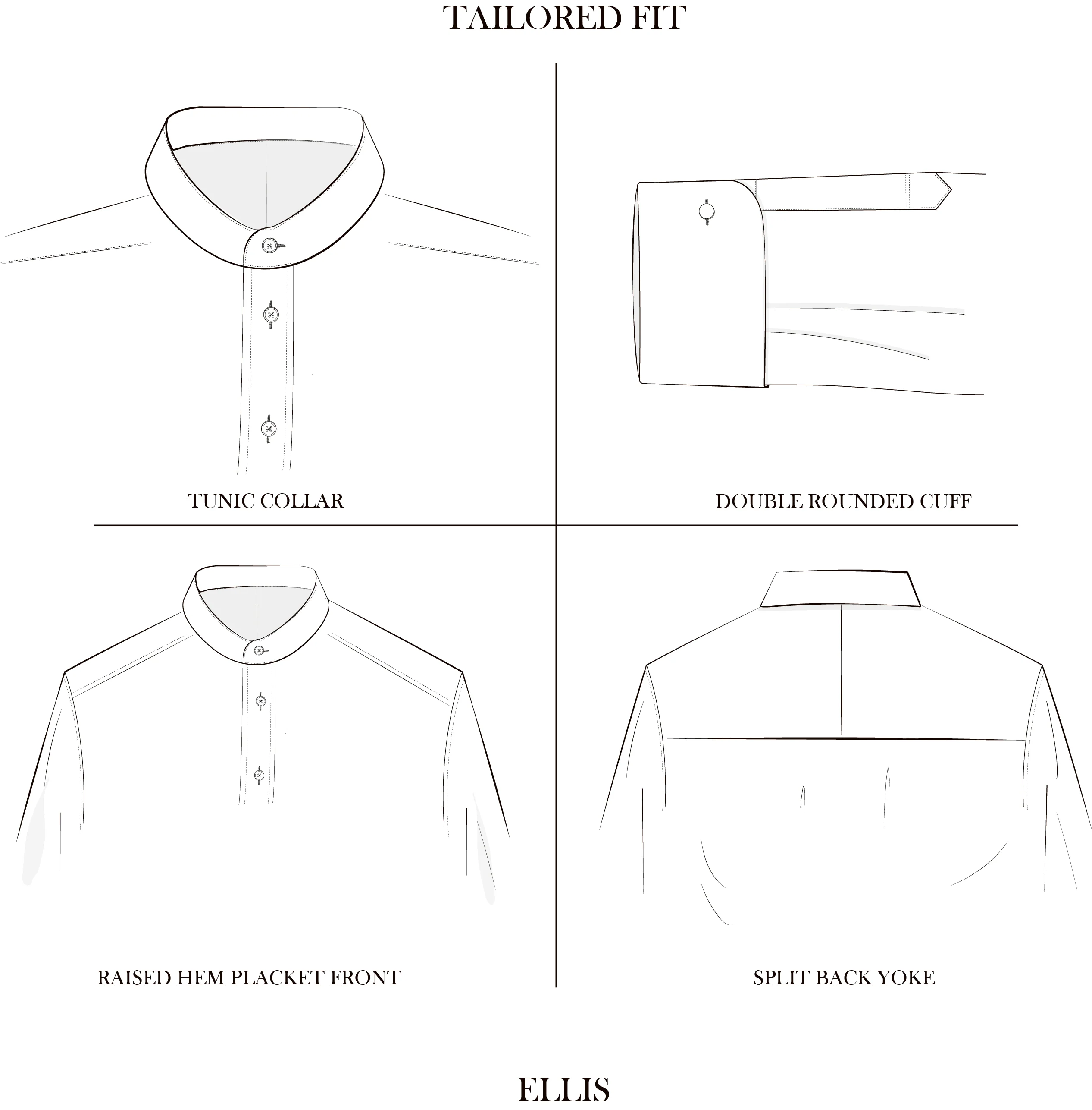 Ellis White Poplin Cotton Tunic Shirt - Image 3