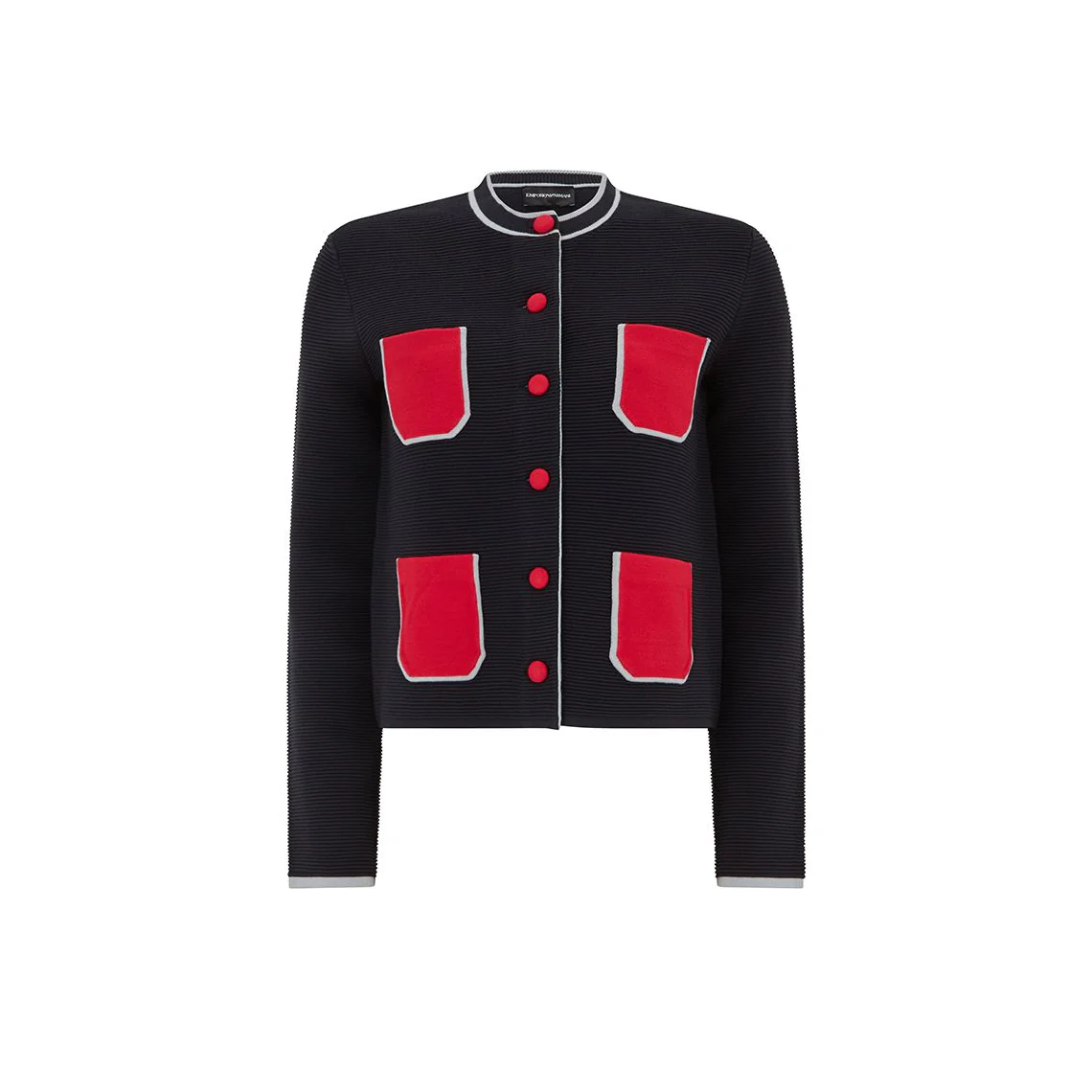 Multi Ottoman Knitted Patch Blazer