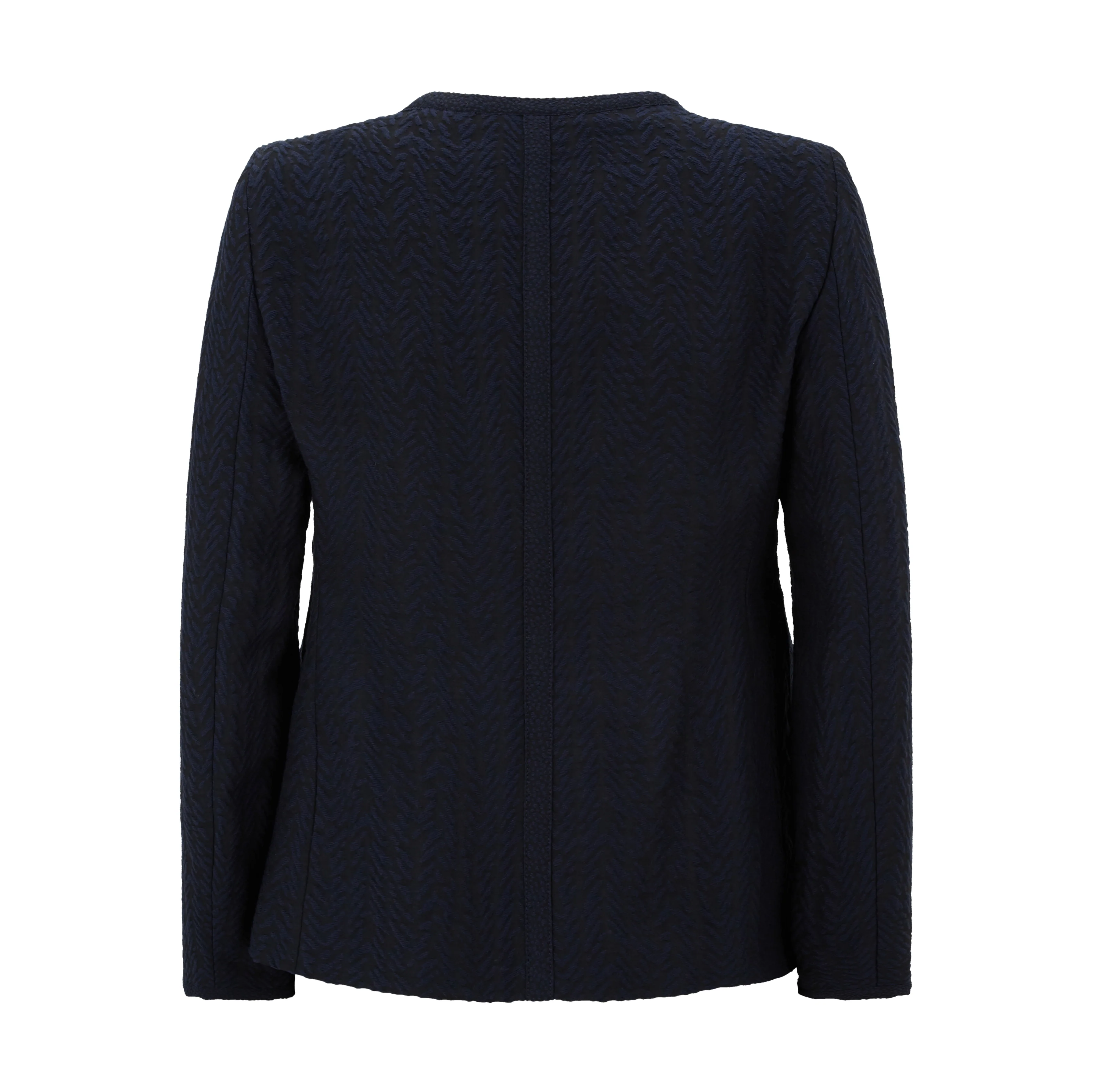 Emporio Armani Tailored Cotton Jacquard Short Jacket - Image 2