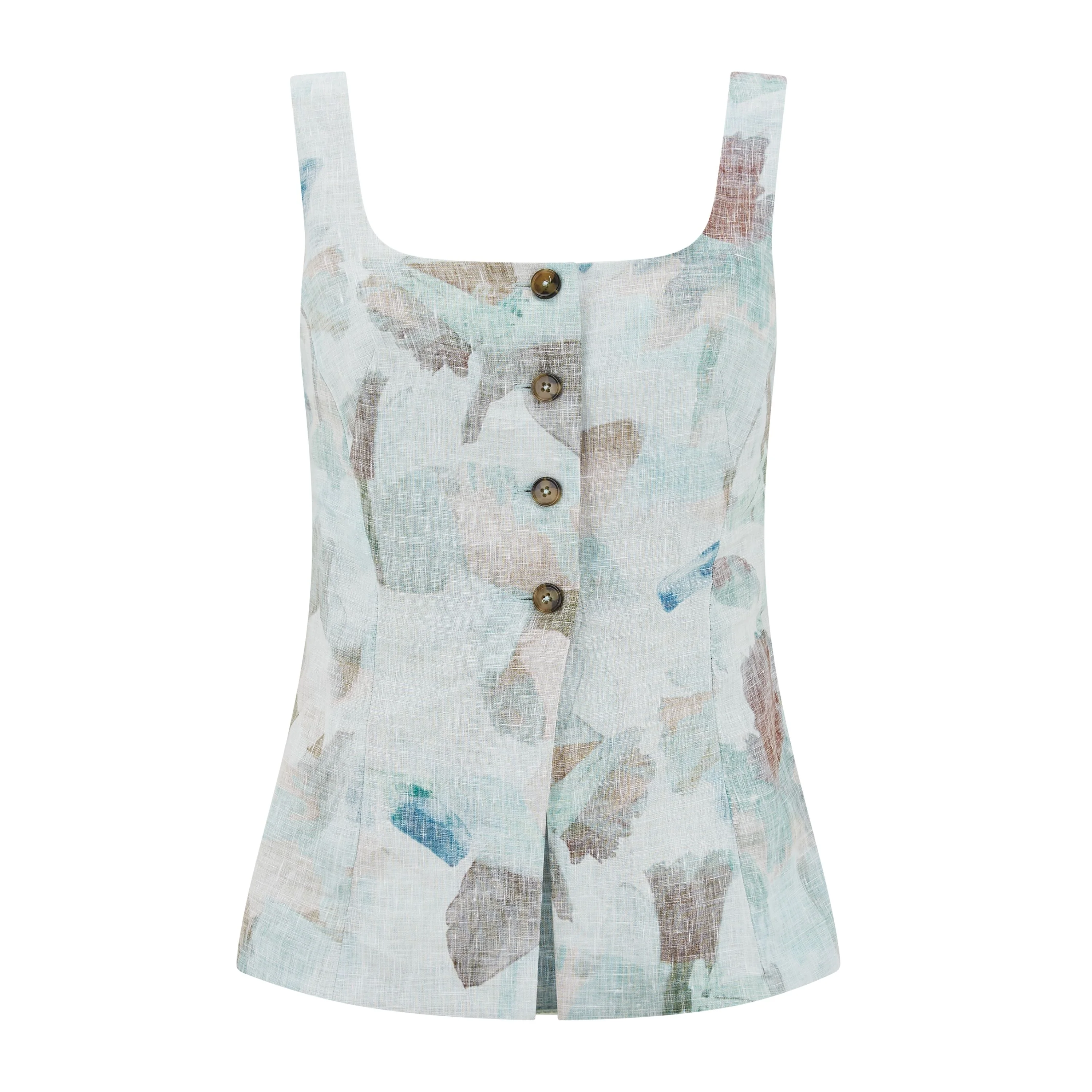 Floral Linen Vest Top