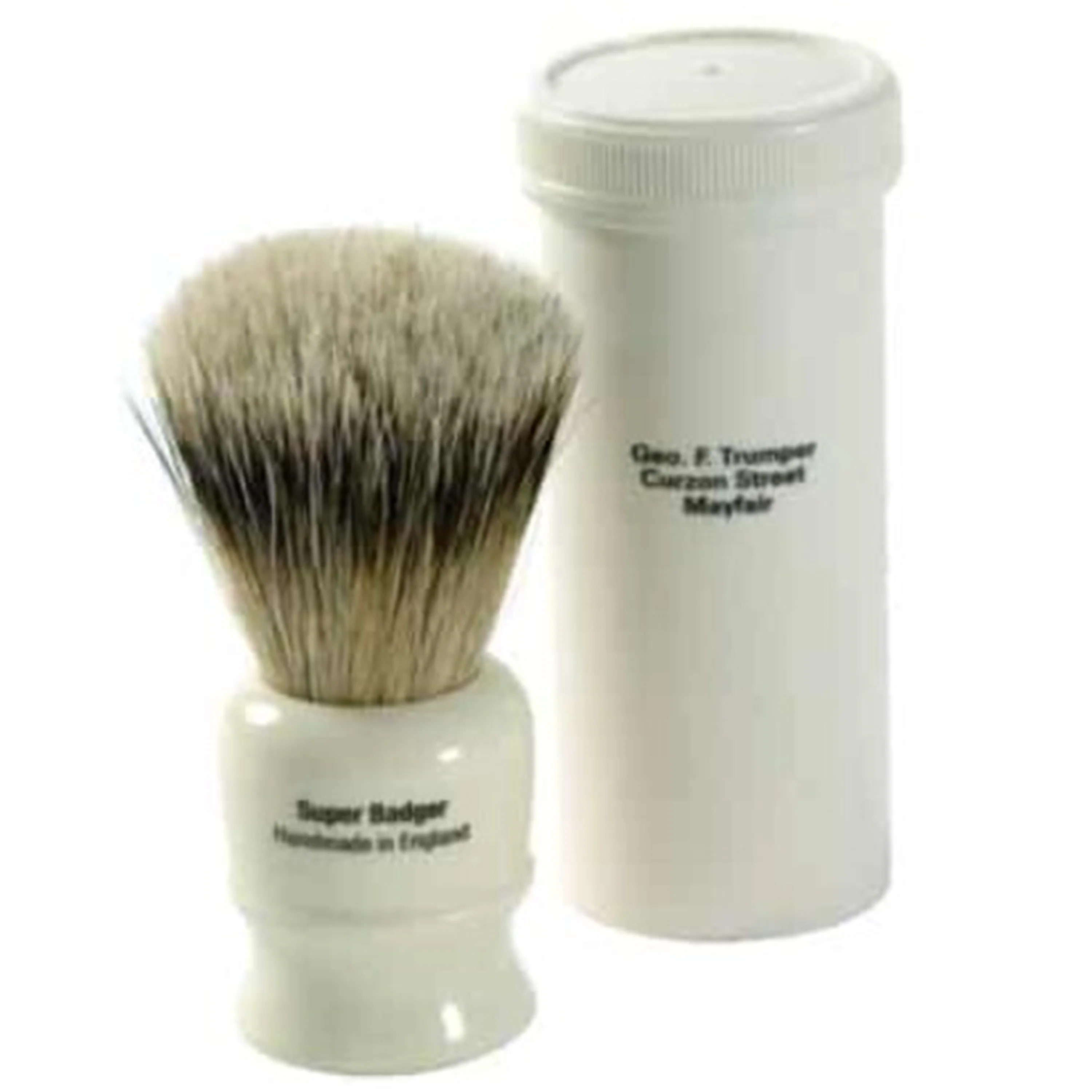 Geo F Trumper Super Badger Shaving Brush with Trave Case