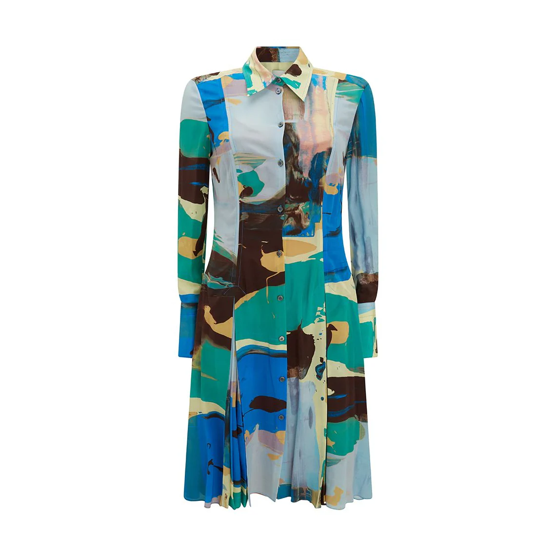 Geometric Long Sleeve Dress