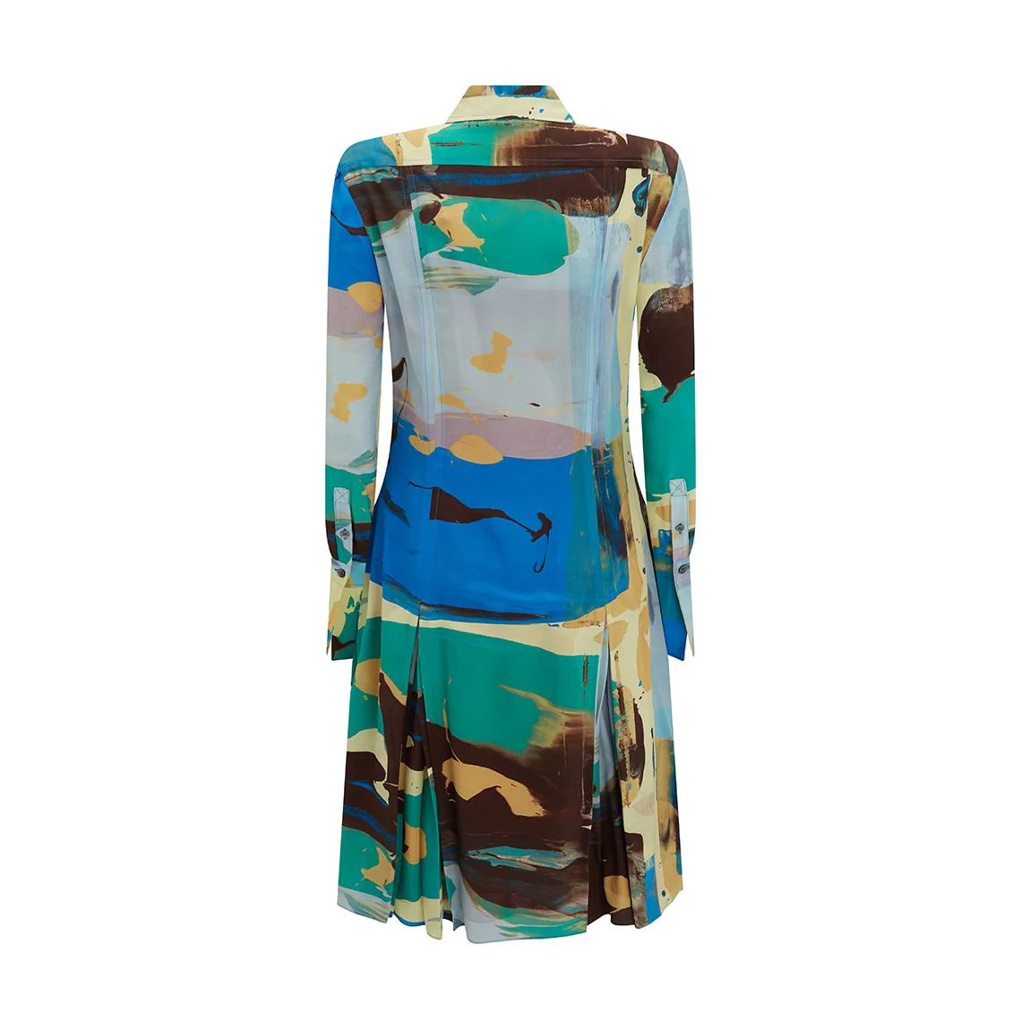 Geometric Long Sleeve Dress - Image 2