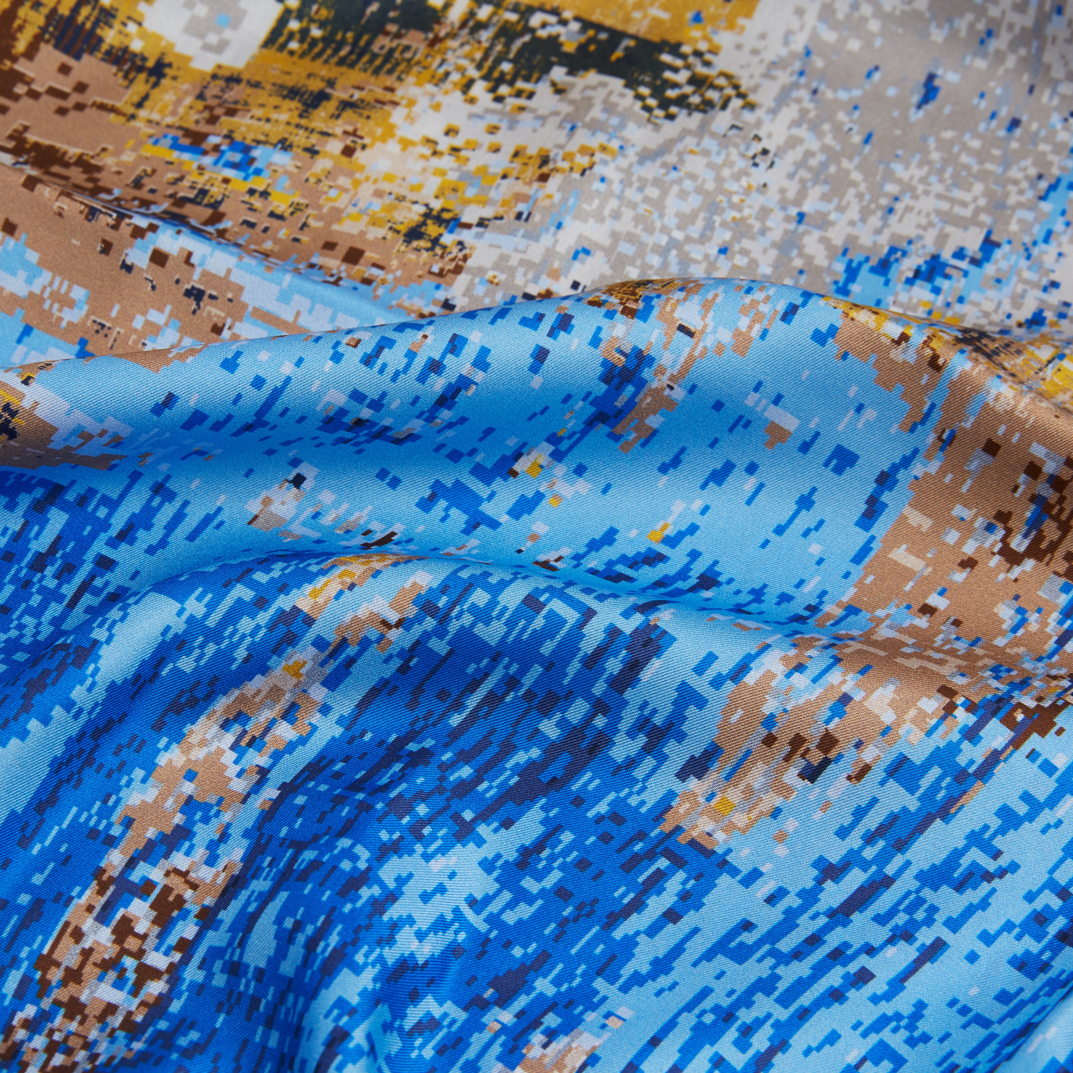 Geometric Silk Pin Fringe Scarf - Image 2
