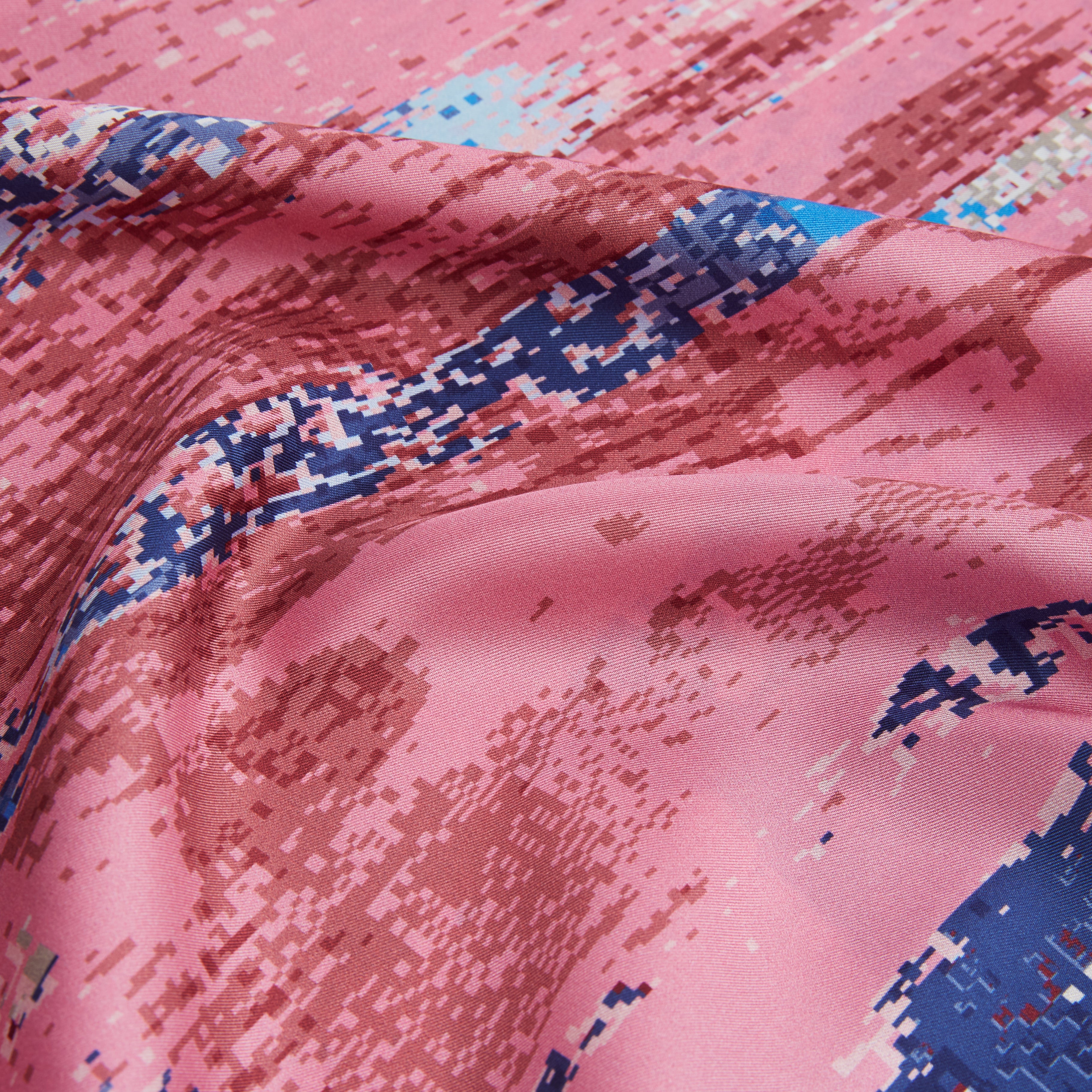 Geometric Silk Pin Fringe Scarf - Image 2
