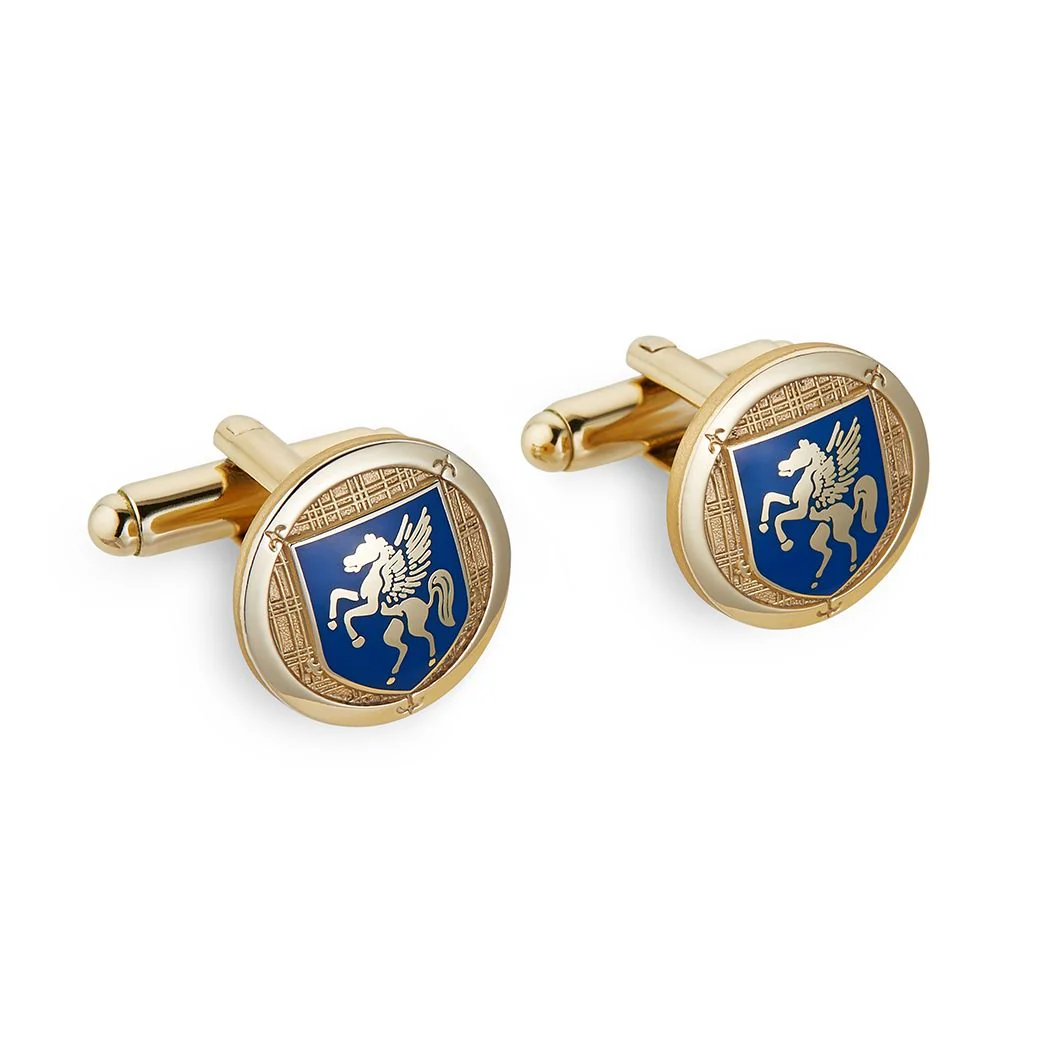 Inner Temple Round T-Bar Gilt Cufflinks