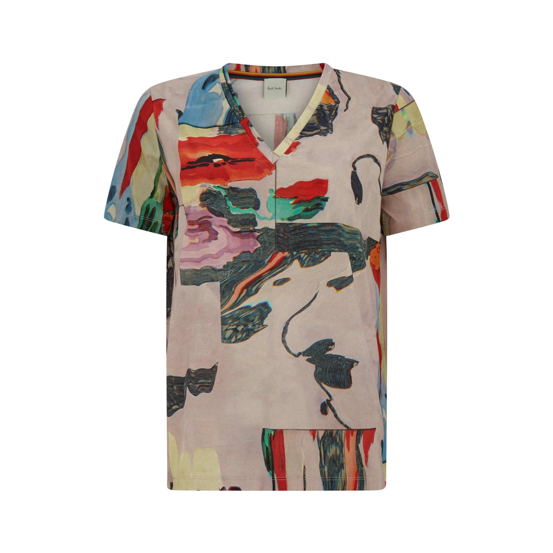 Glitch Floral Print Tee